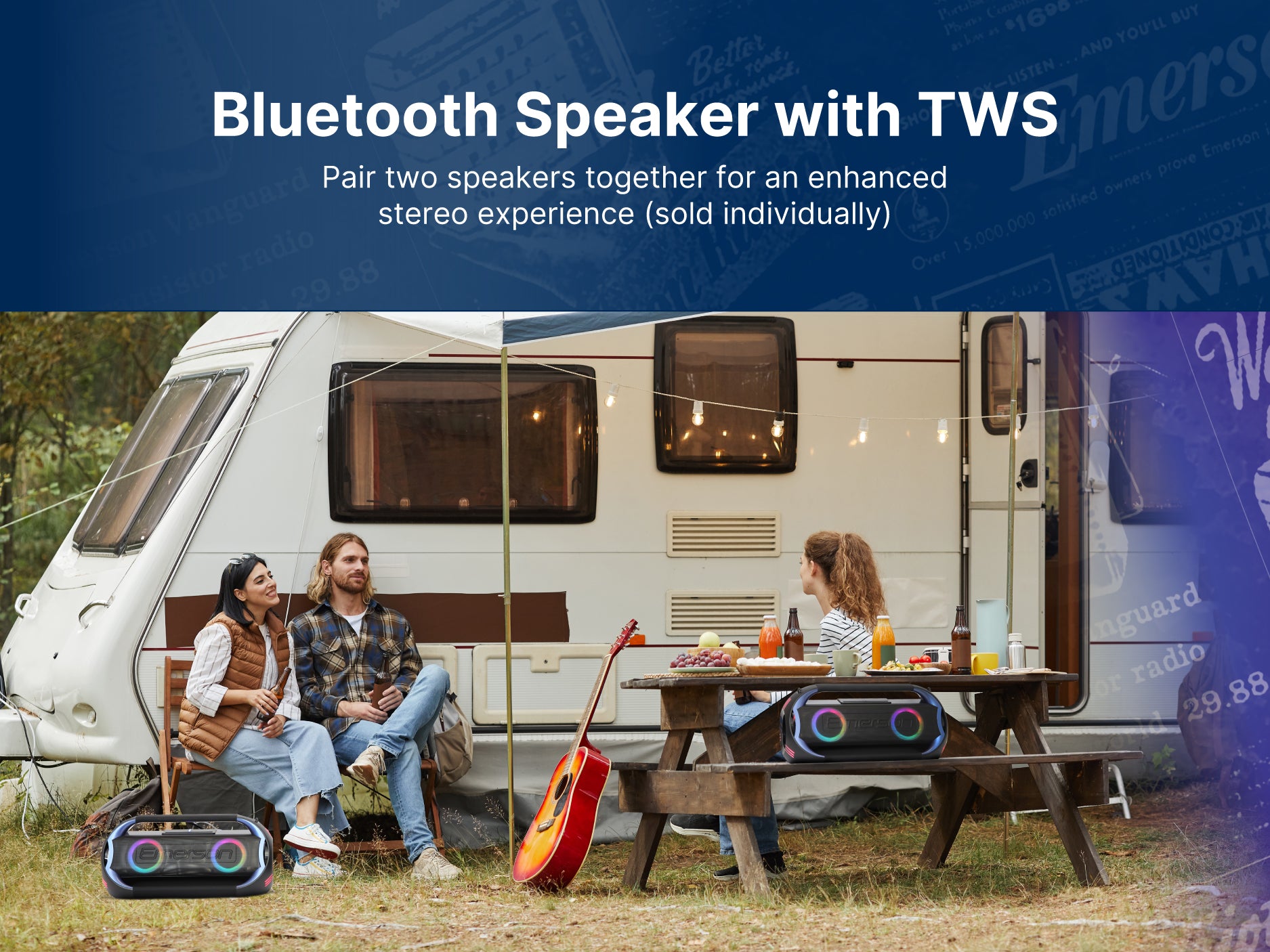 Triad Grip Portable Bluetooth® LED Party Speaker