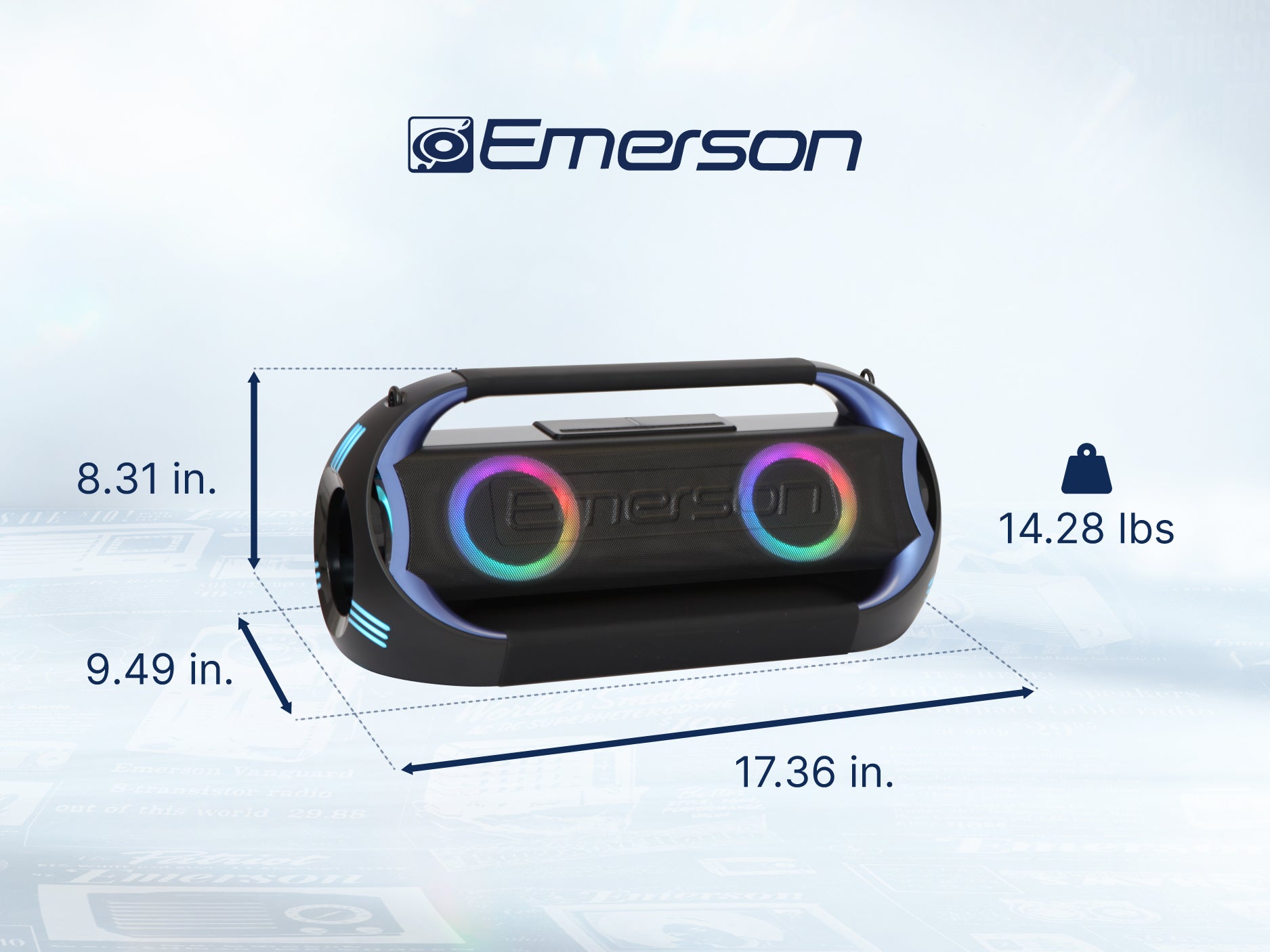 Triad Grip Portable Bluetooth® LED Party Speaker