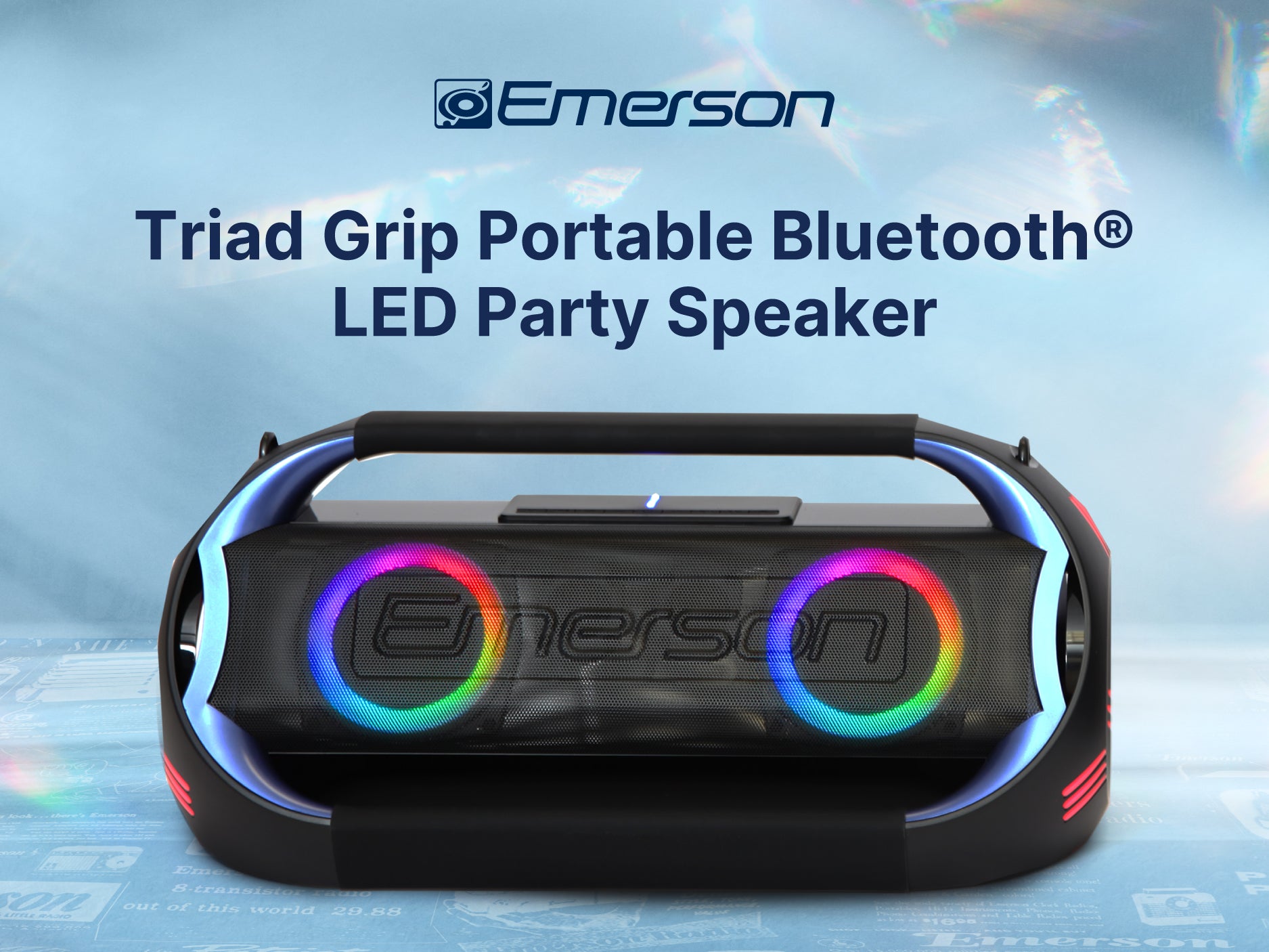 Triad Grip Portable Bluetooth® LED Party Speaker