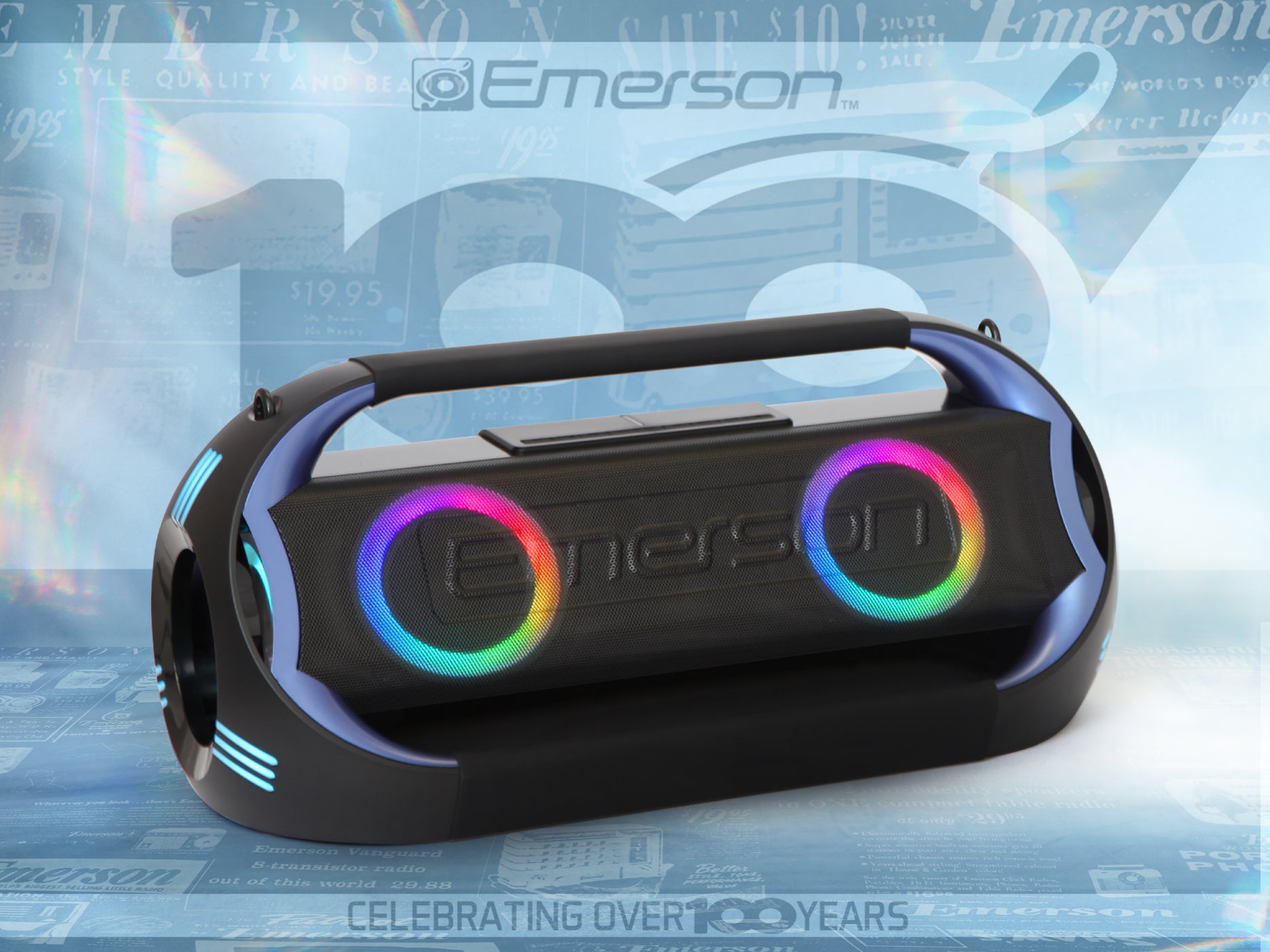 Triad Grip Portable Bluetooth® LED Party Speaker