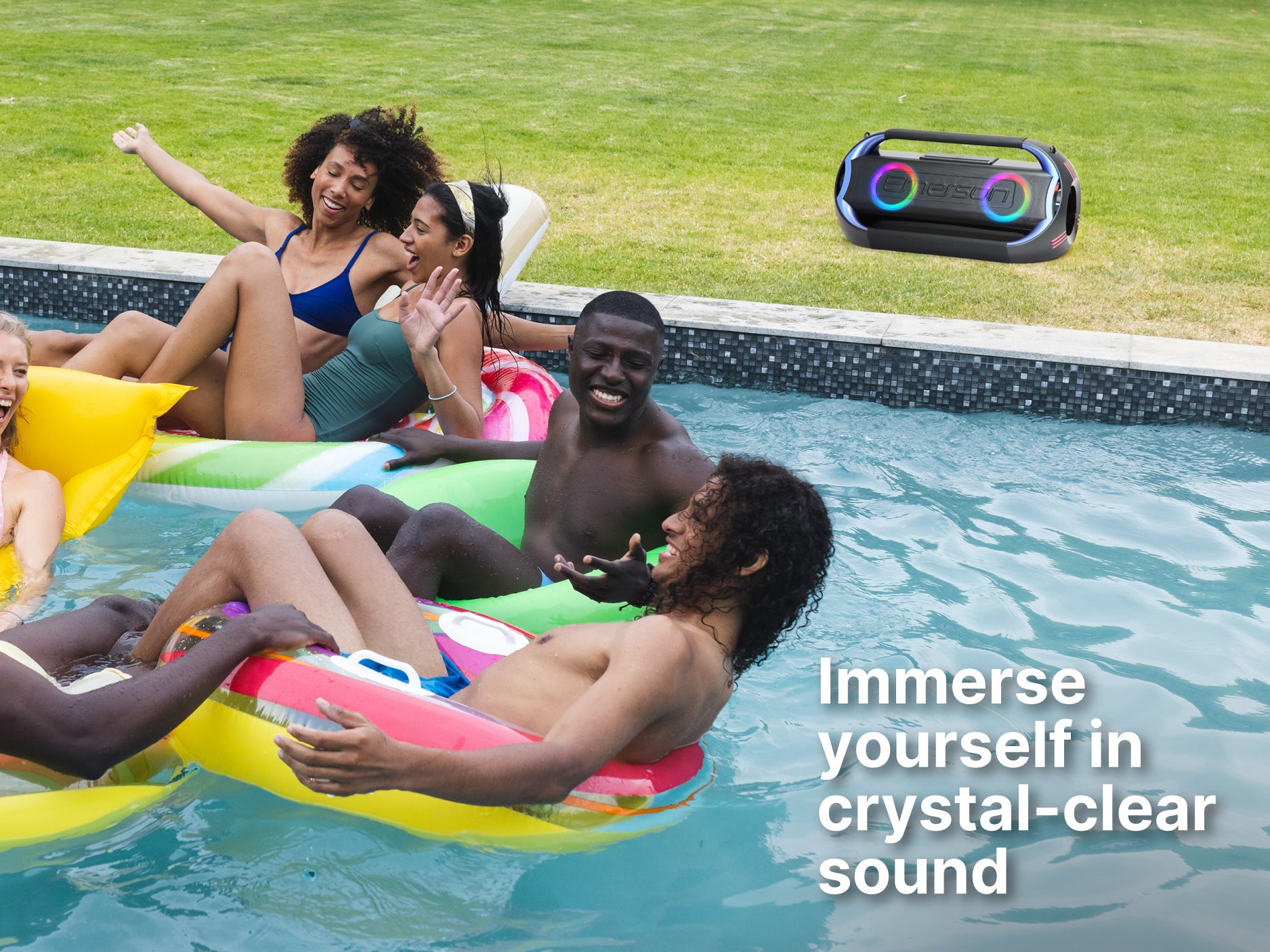 Triad Grip Portable Bluetooth® LED Party Speaker