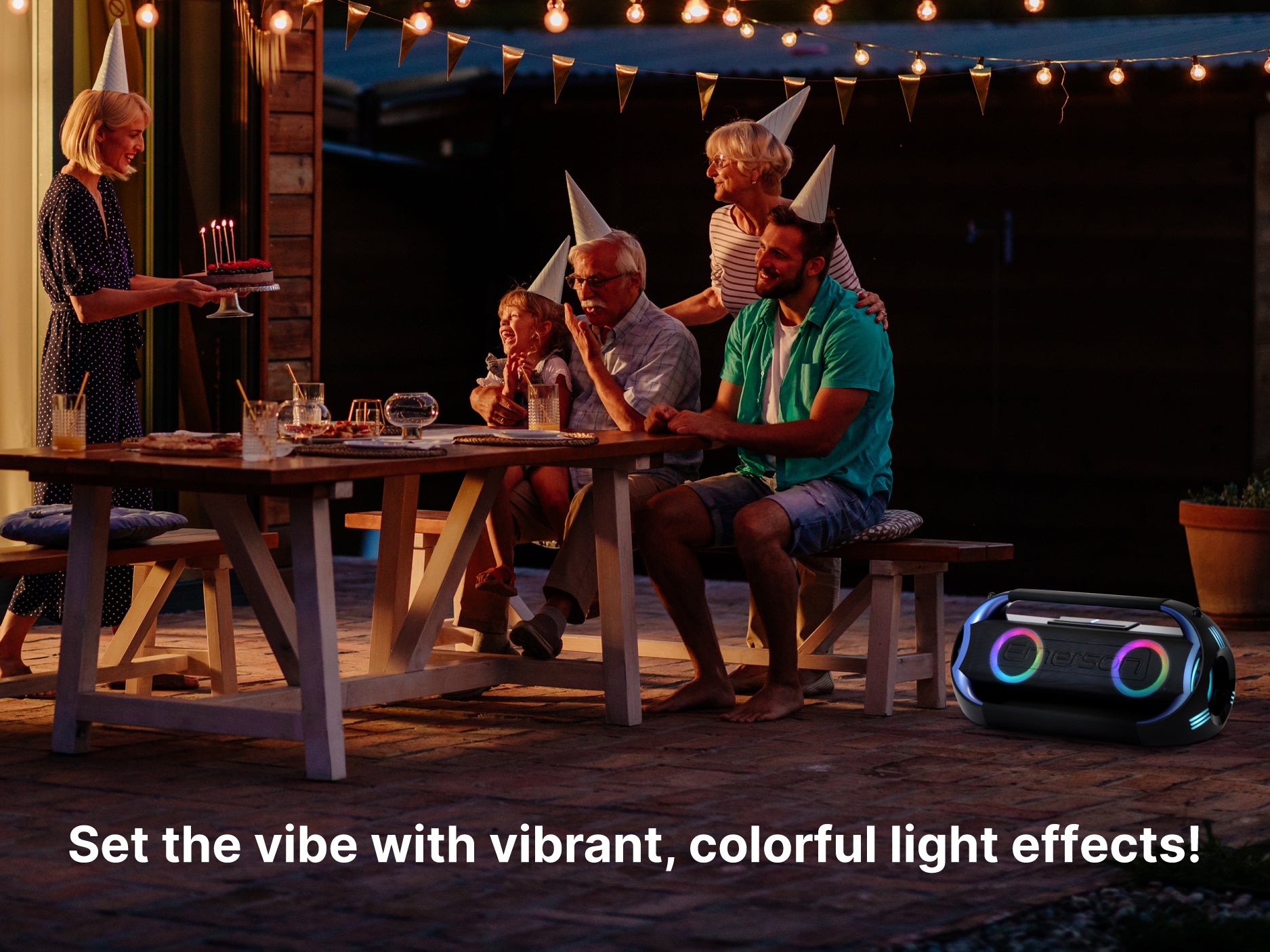Triad Grip Portable Bluetooth® LED Party Speaker