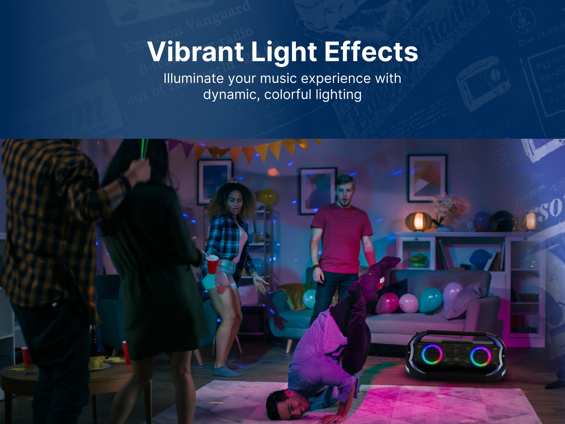 Triad Grip Portable Bluetooth® LED Party Speaker