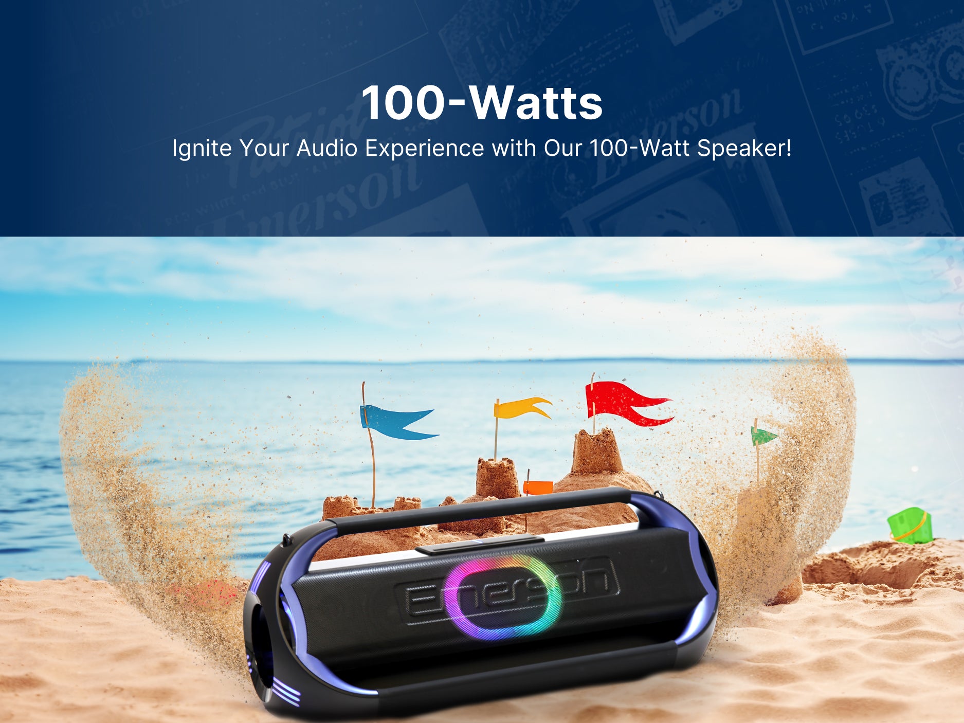 Triad Grip XL Portable Bluetooth® LED Party Speaker