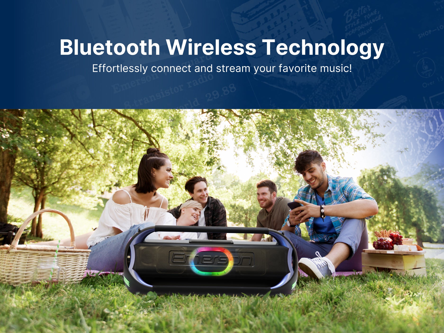 Triad Grip XL Portable Bluetooth® LED Party Speaker