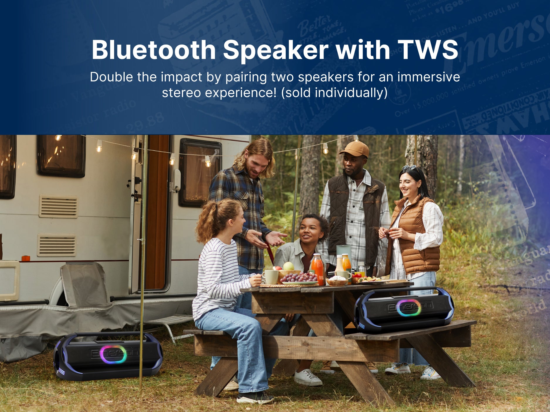 Triad Grip XL Portable Bluetooth® LED Party Speaker