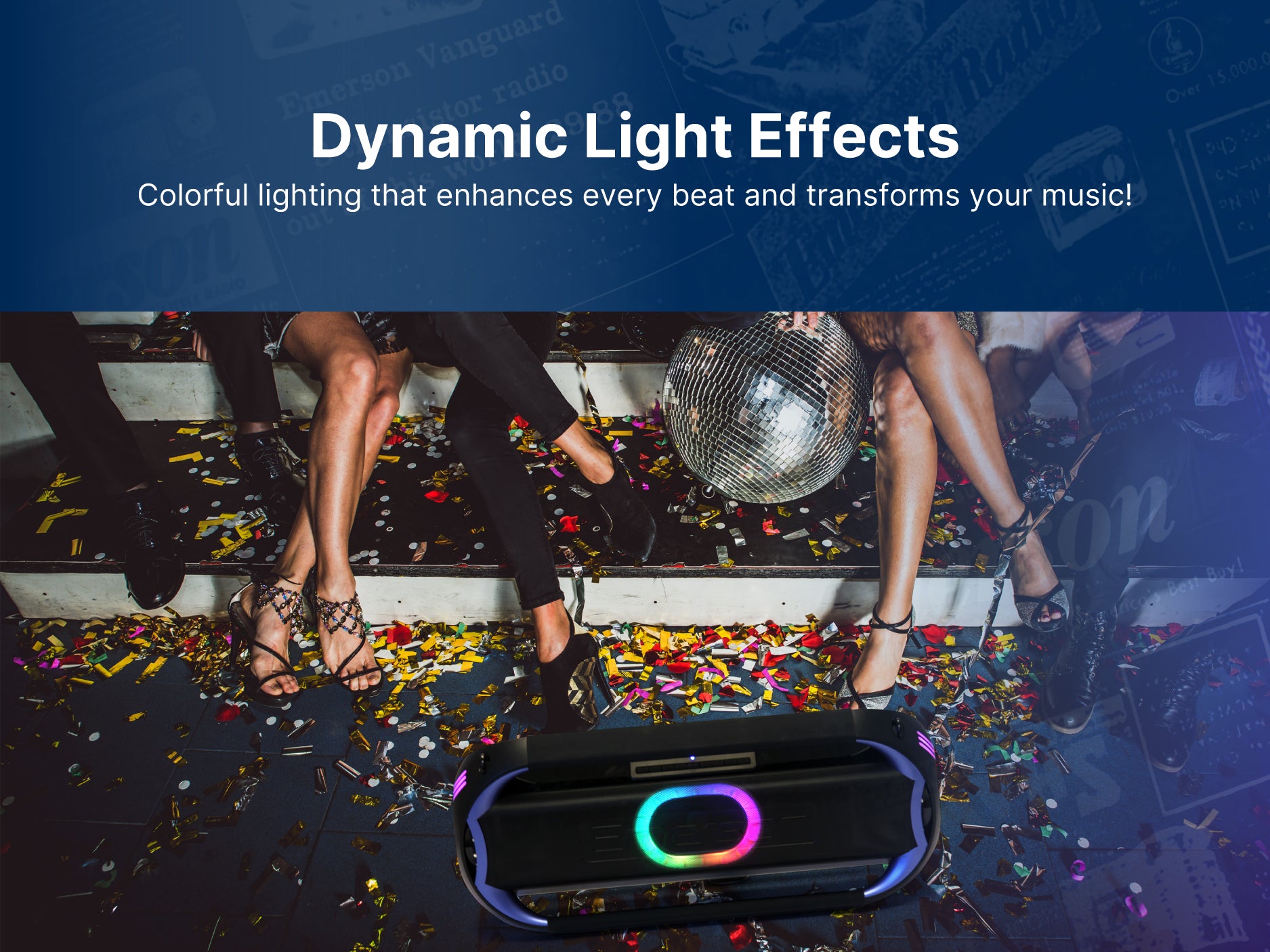 Triad Grip XL Portable Bluetooth® LED Party Speaker
