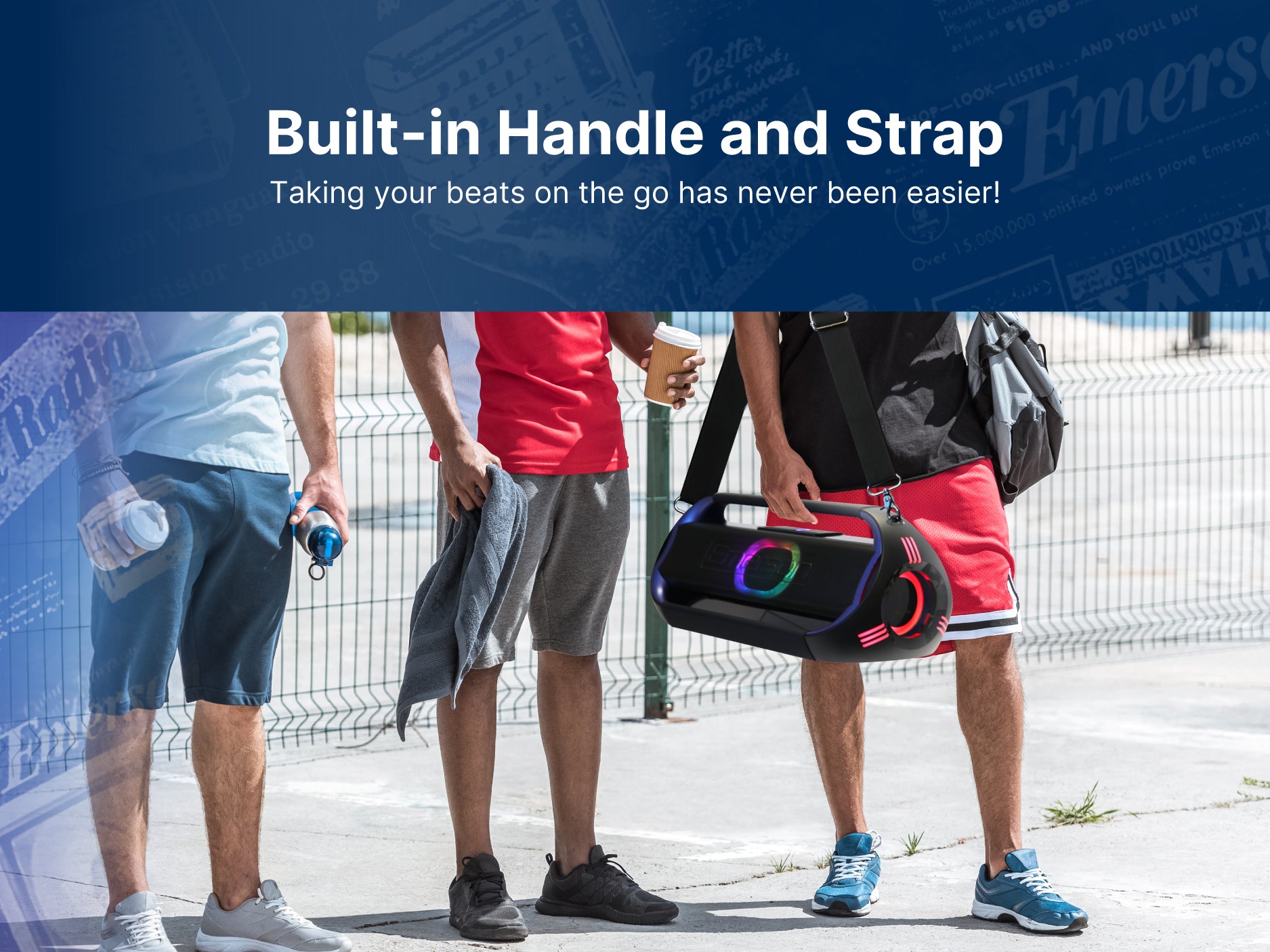 Triad Grip XL Portable Bluetooth® LED Party Speaker