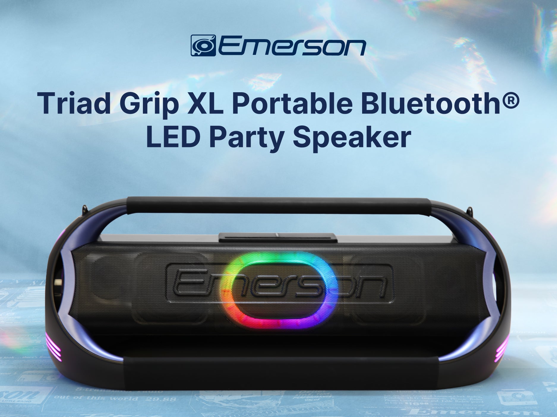 Triad Grip XL Portable Bluetooth® LED Party Speaker
