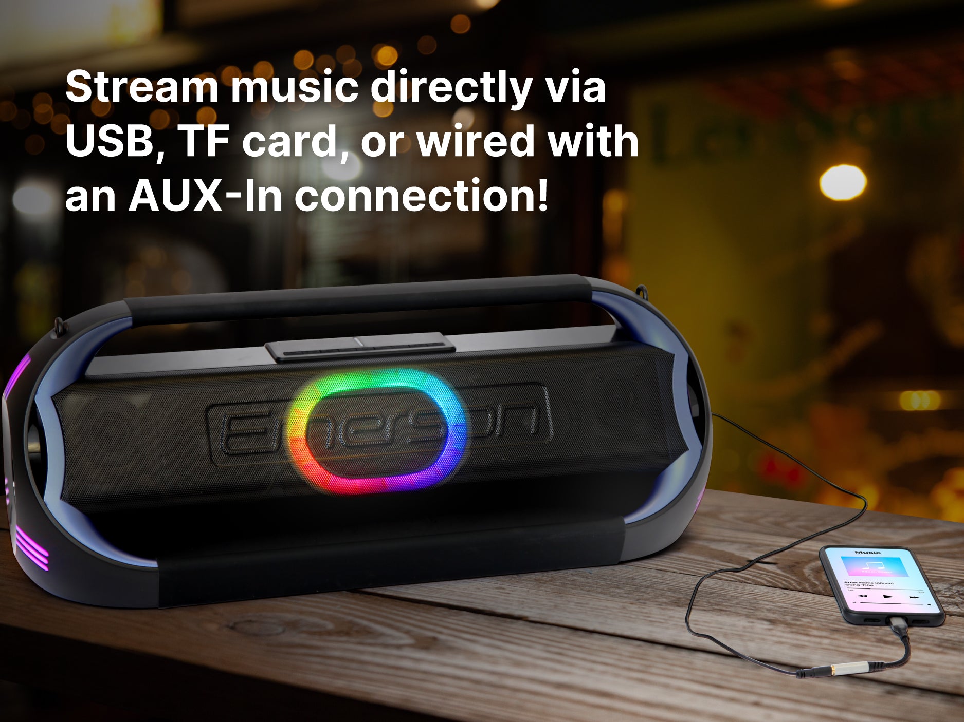 Triad Grip XL Portable Bluetooth® LED Party Speaker