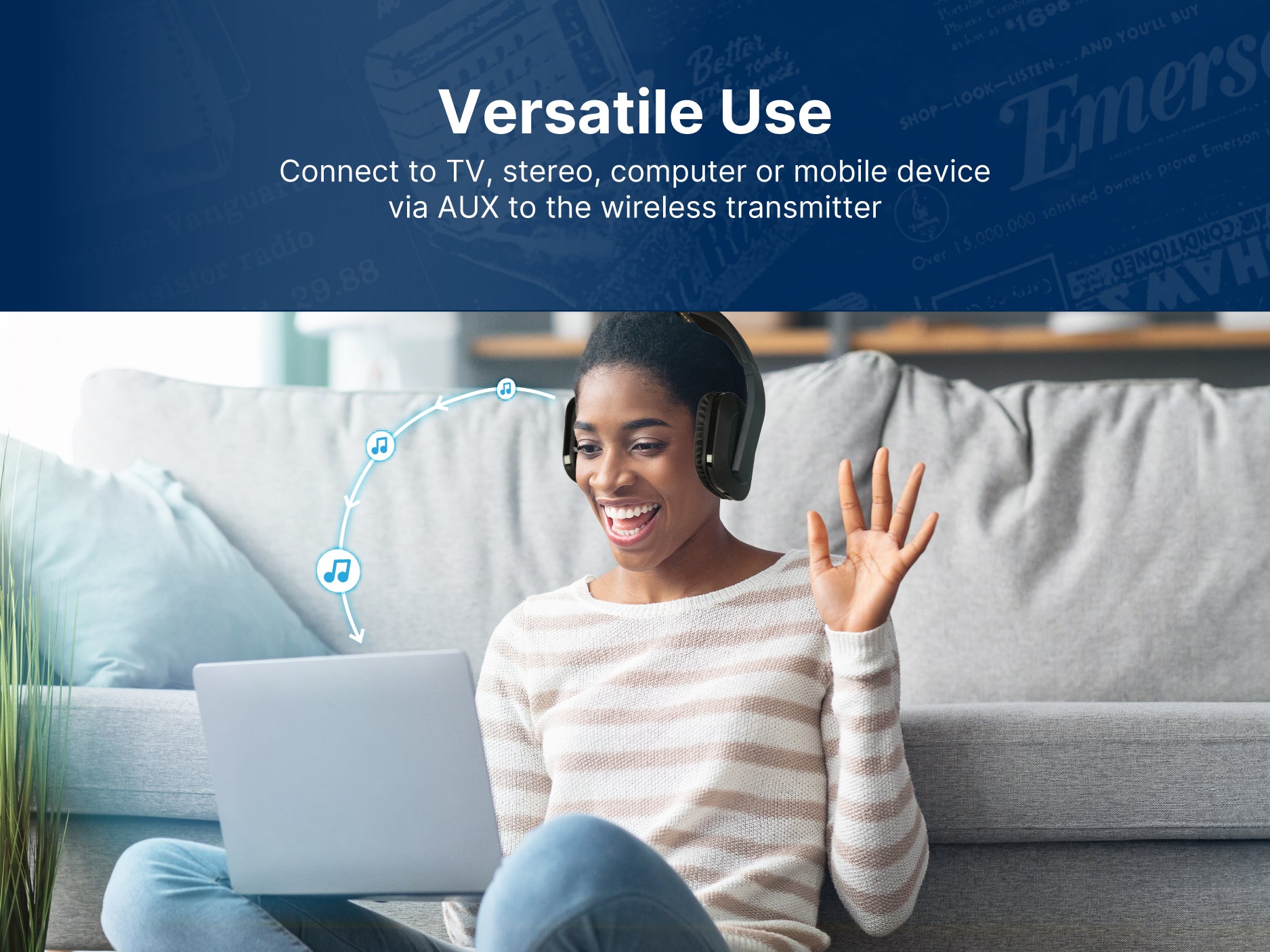 Wireless TV Headphones