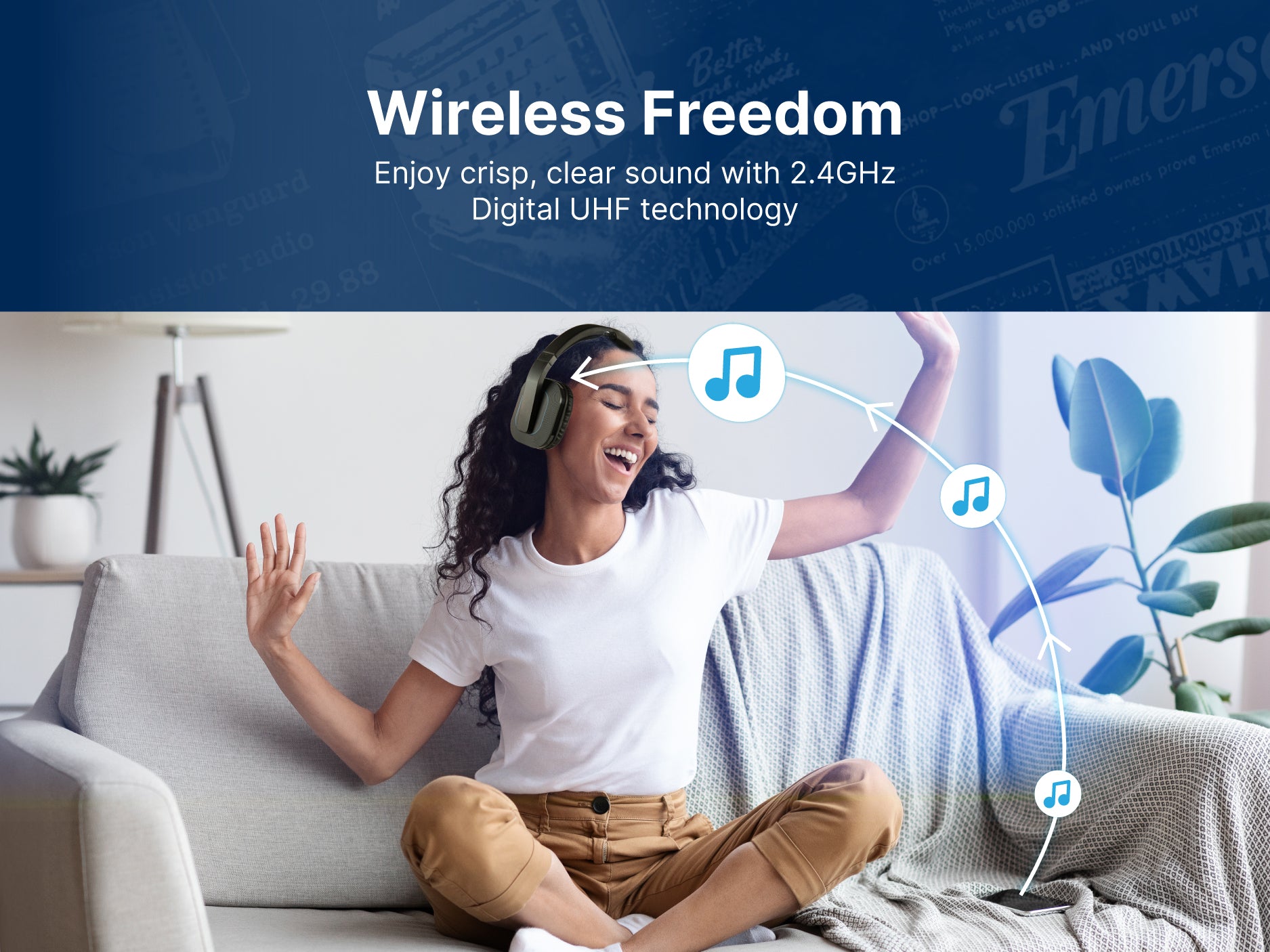 Wireless TV Headphones