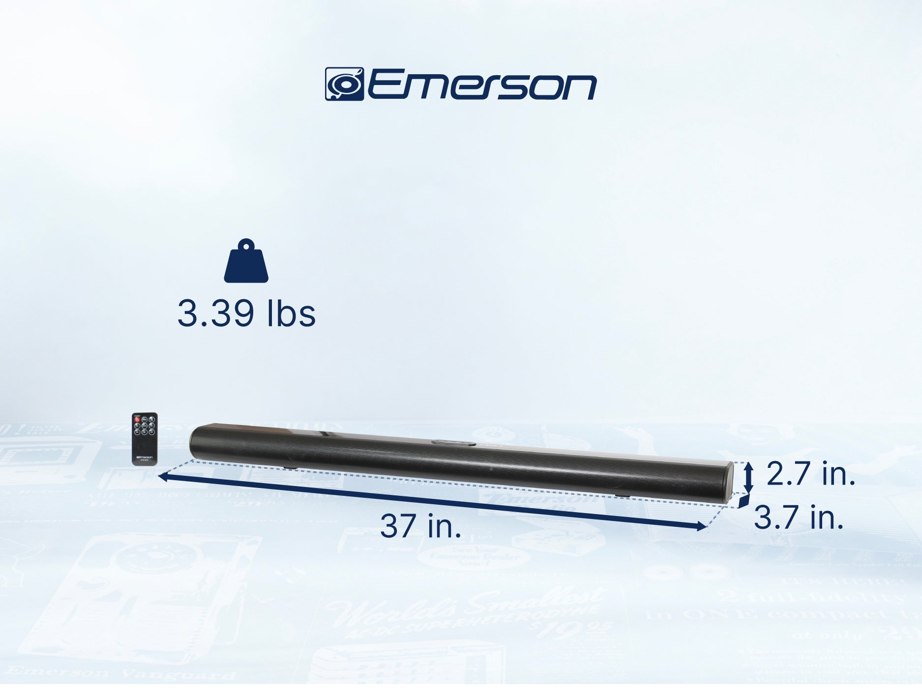 37" Bluetooth<sup>®</sup> Soundbar with Remote Control