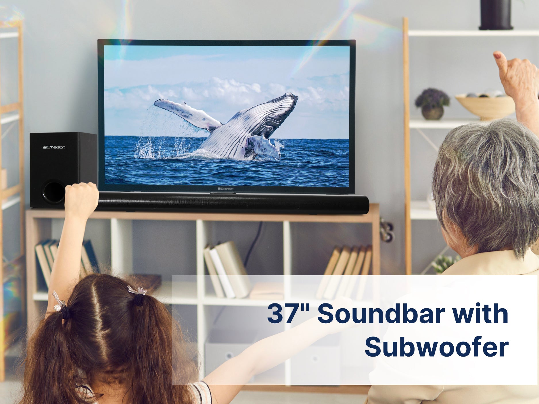 37" Bluetooth® Soundbar & Wireless Subwoofer Home Theater System