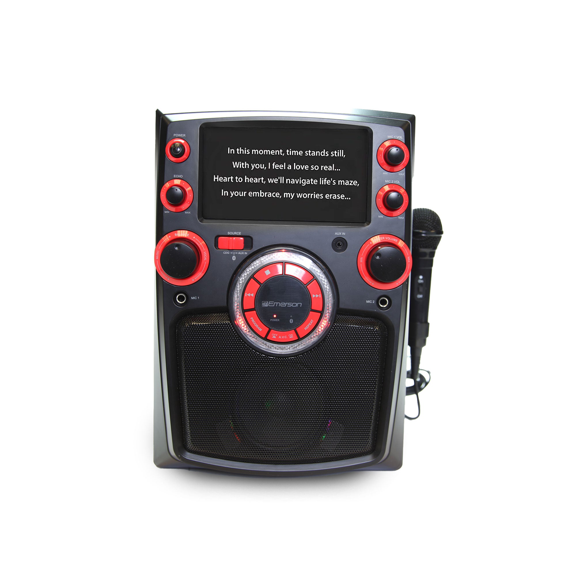 Portable Bluetooth® Karaoke System with 7" LCD Display