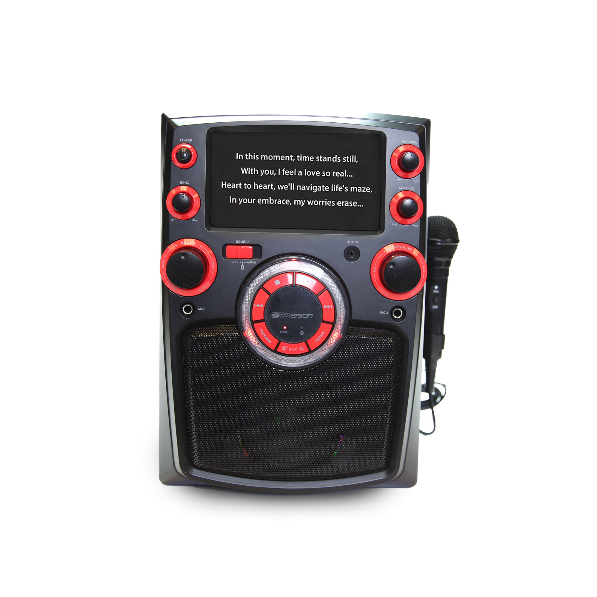 Portable Bluetooth® Karaoke System
with 7" LCD Display