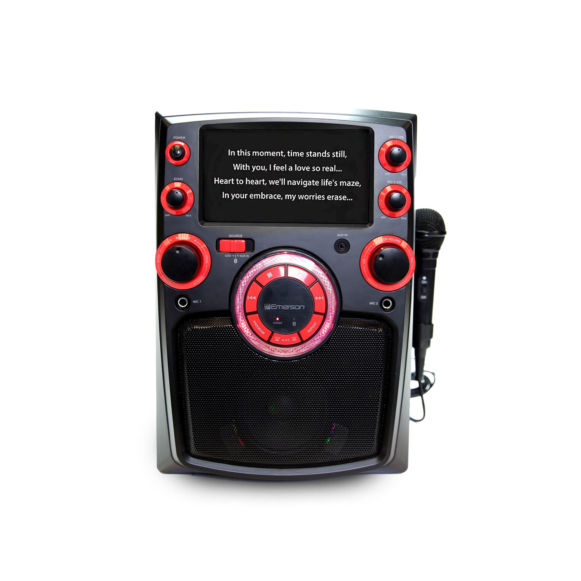 Portable Bluetooth® Karaoke System
with 7" LCD Display