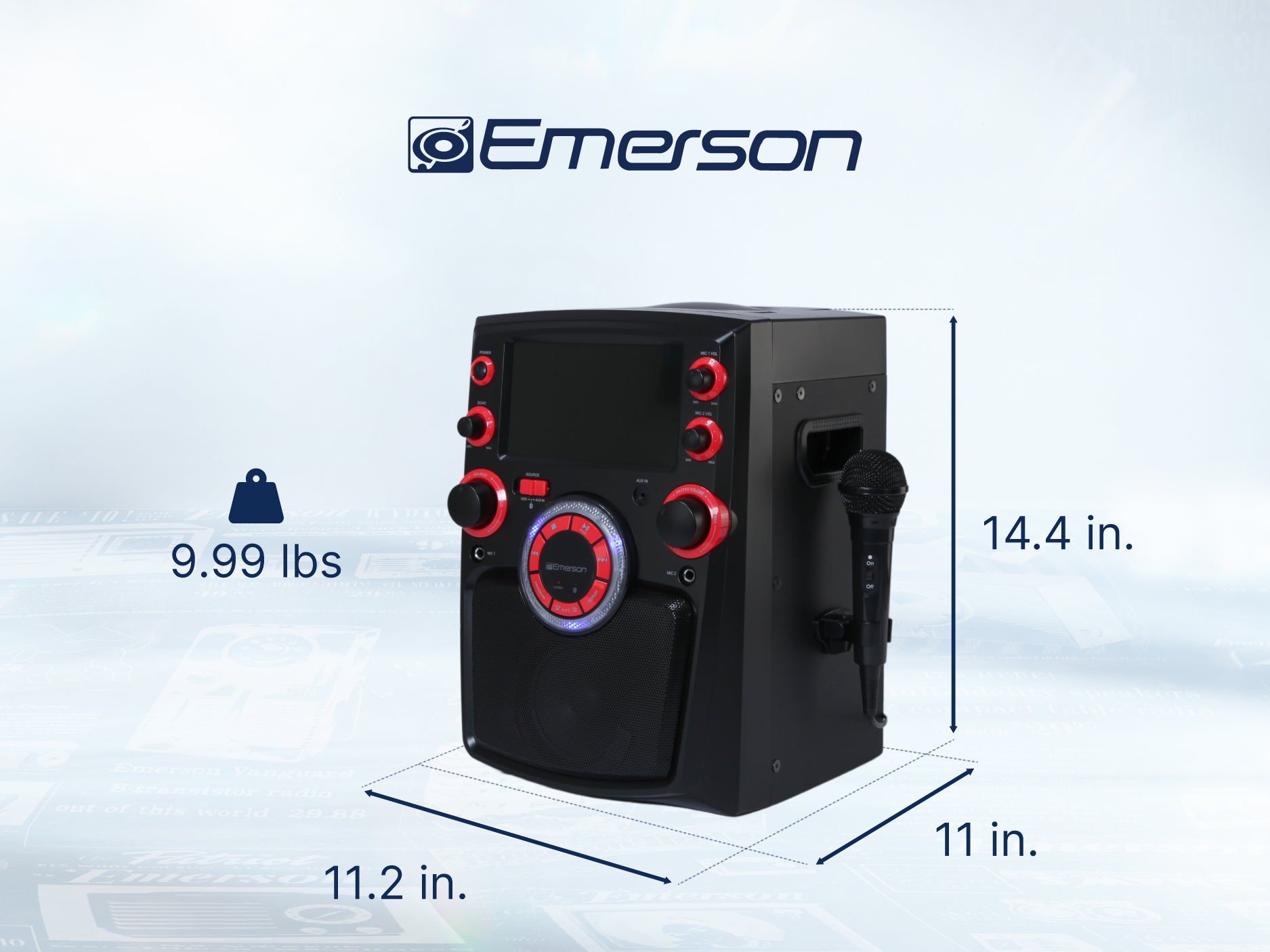 Portable Bluetooth® Karaoke System
with 7" LCD Display