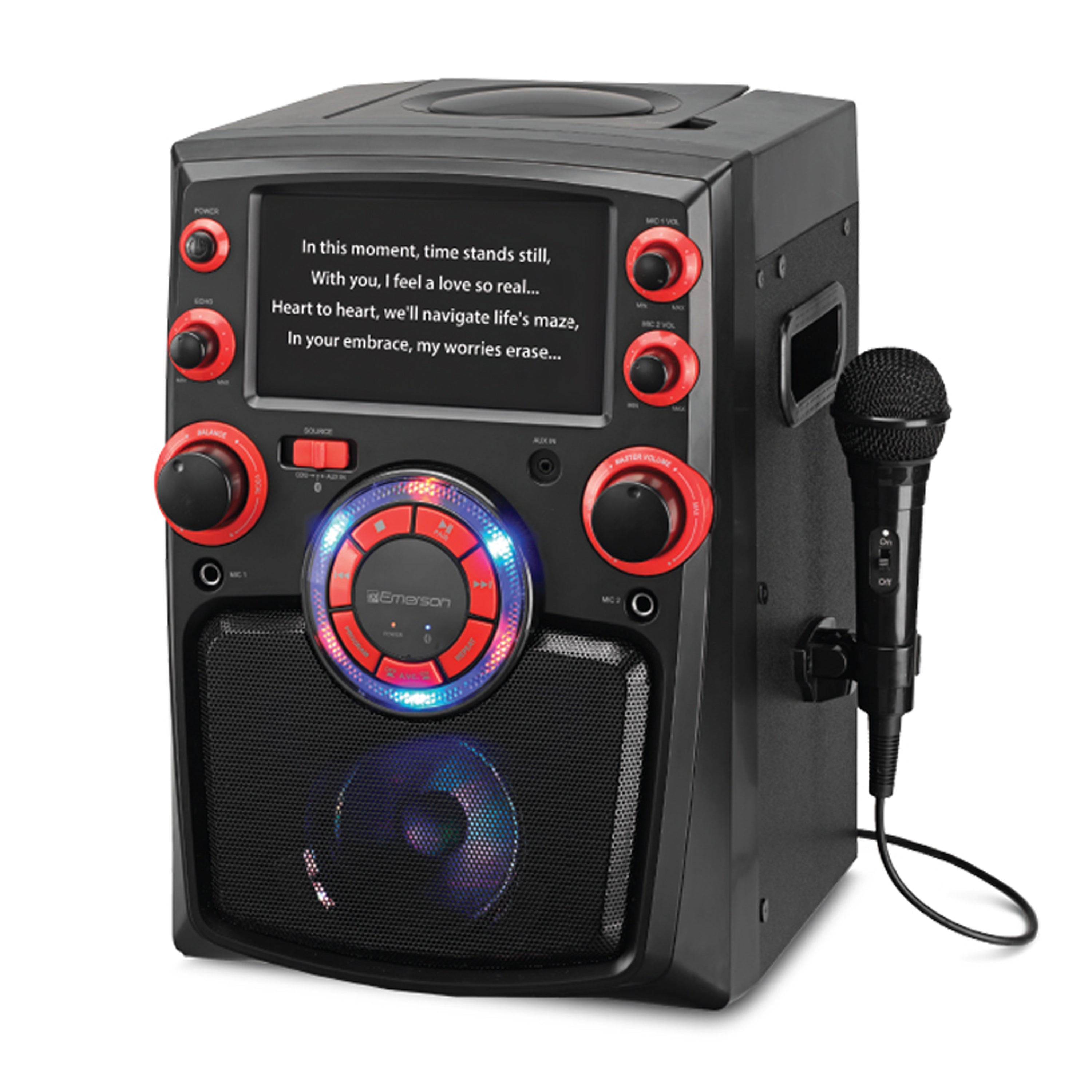 Portable Bluetooth® Karaoke System
with 7" LCD Display