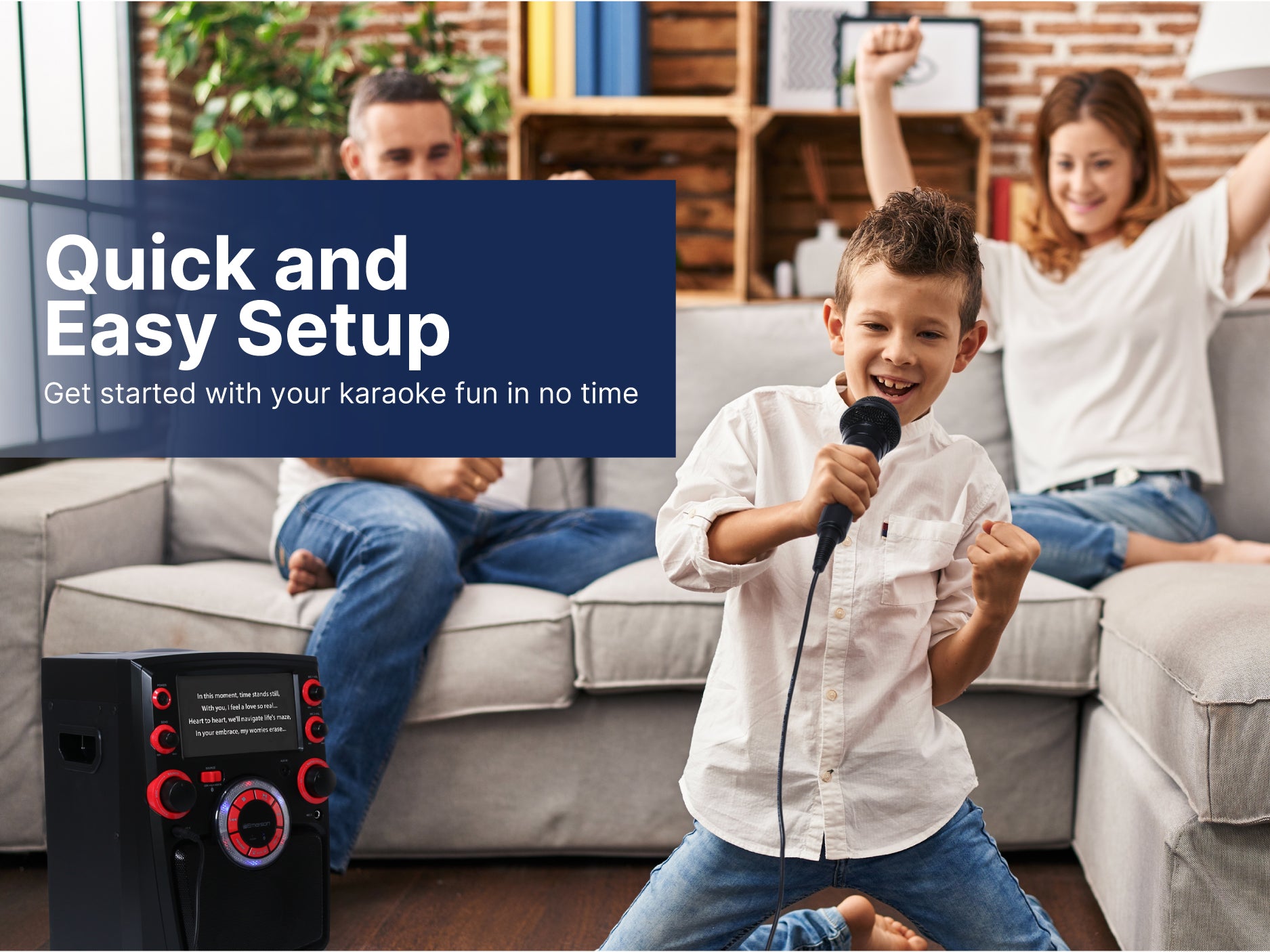 Portable Bluetooth® Karaoke System
with 7" LCD Display
