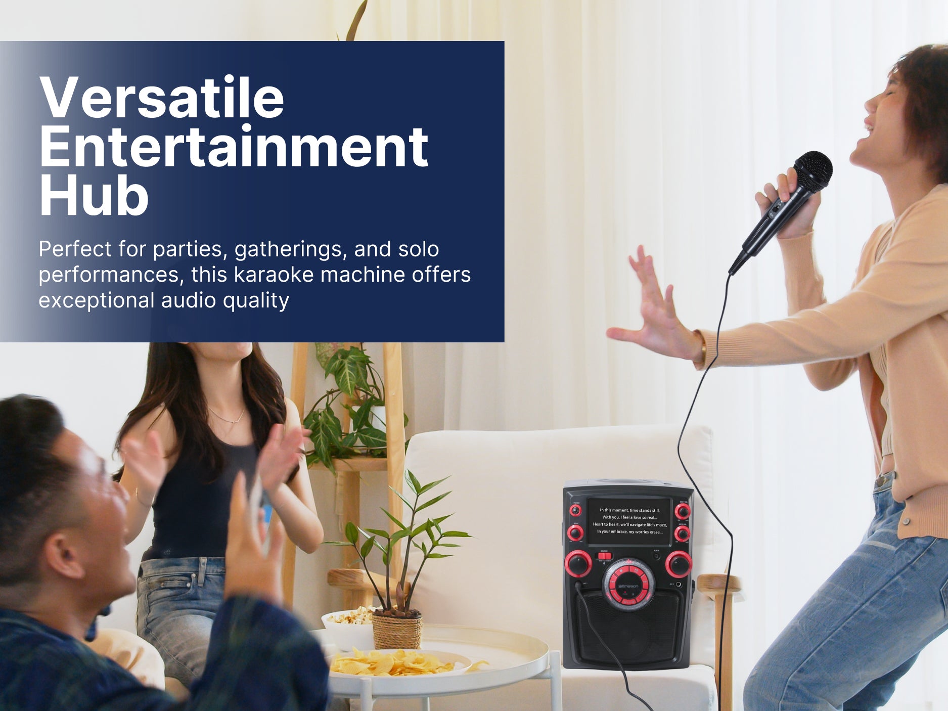 Portable Bluetooth® Karaoke System
with 7" LCD Display