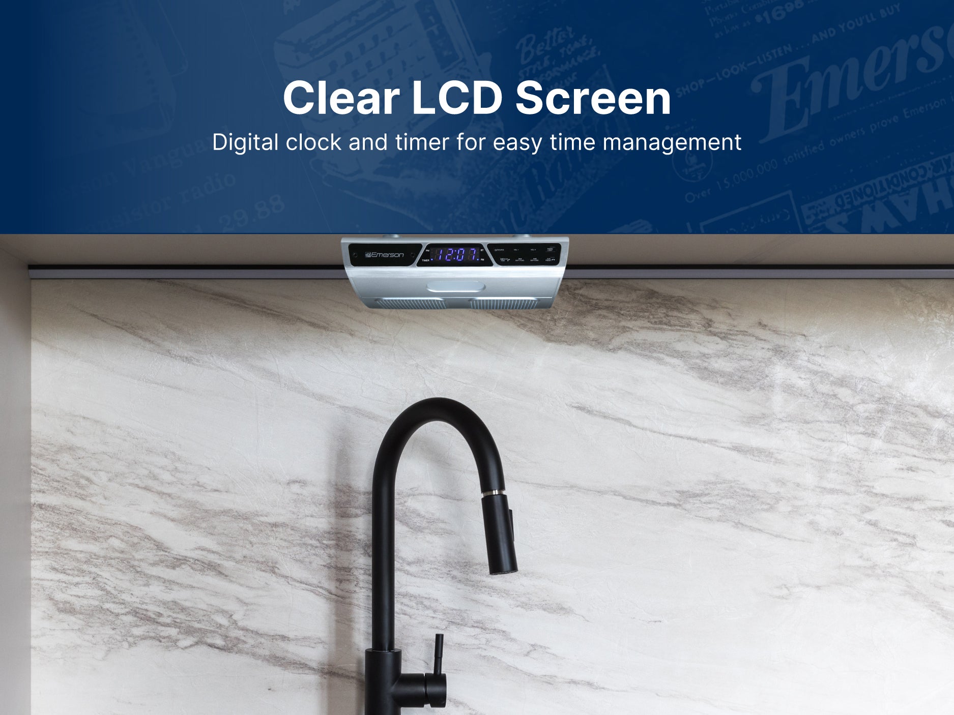 Undercabinet Bluetooth® Speaker with FM Radio