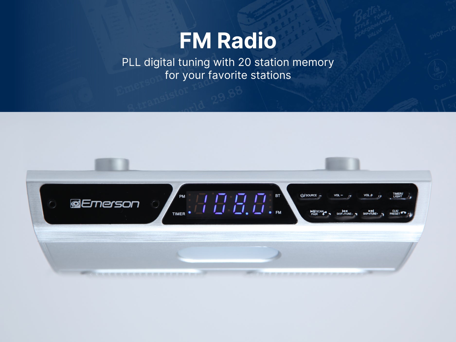 Undercabinet Bluetooth® Speaker with FM Radio