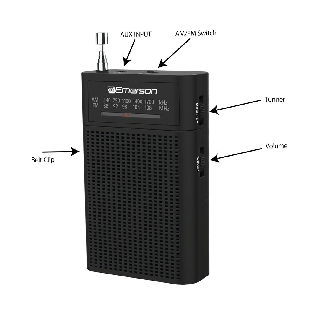 Portable AM/FM Radio – EMERSONAUDIO
