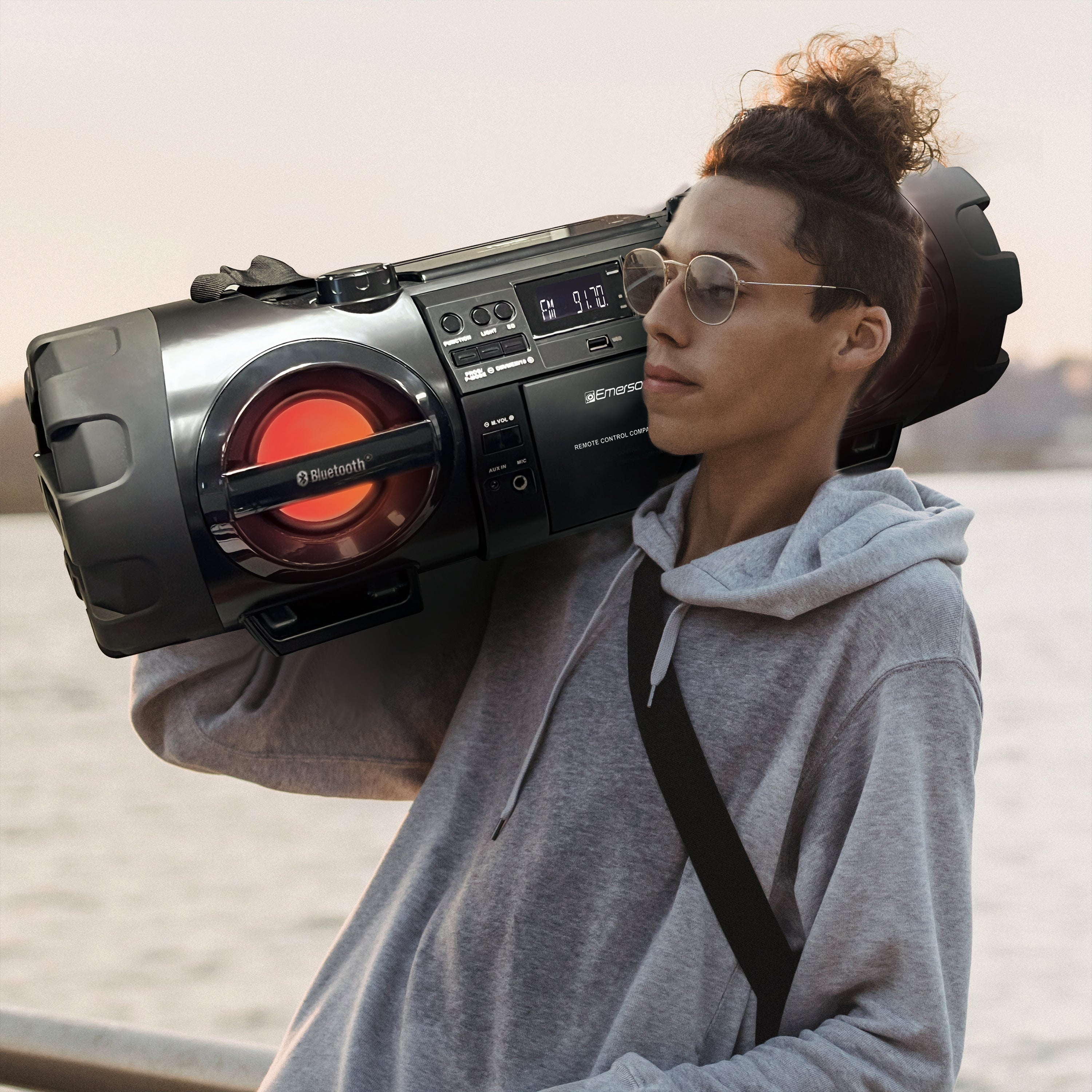 Dual Subwoofer Bluetooth® Boombox