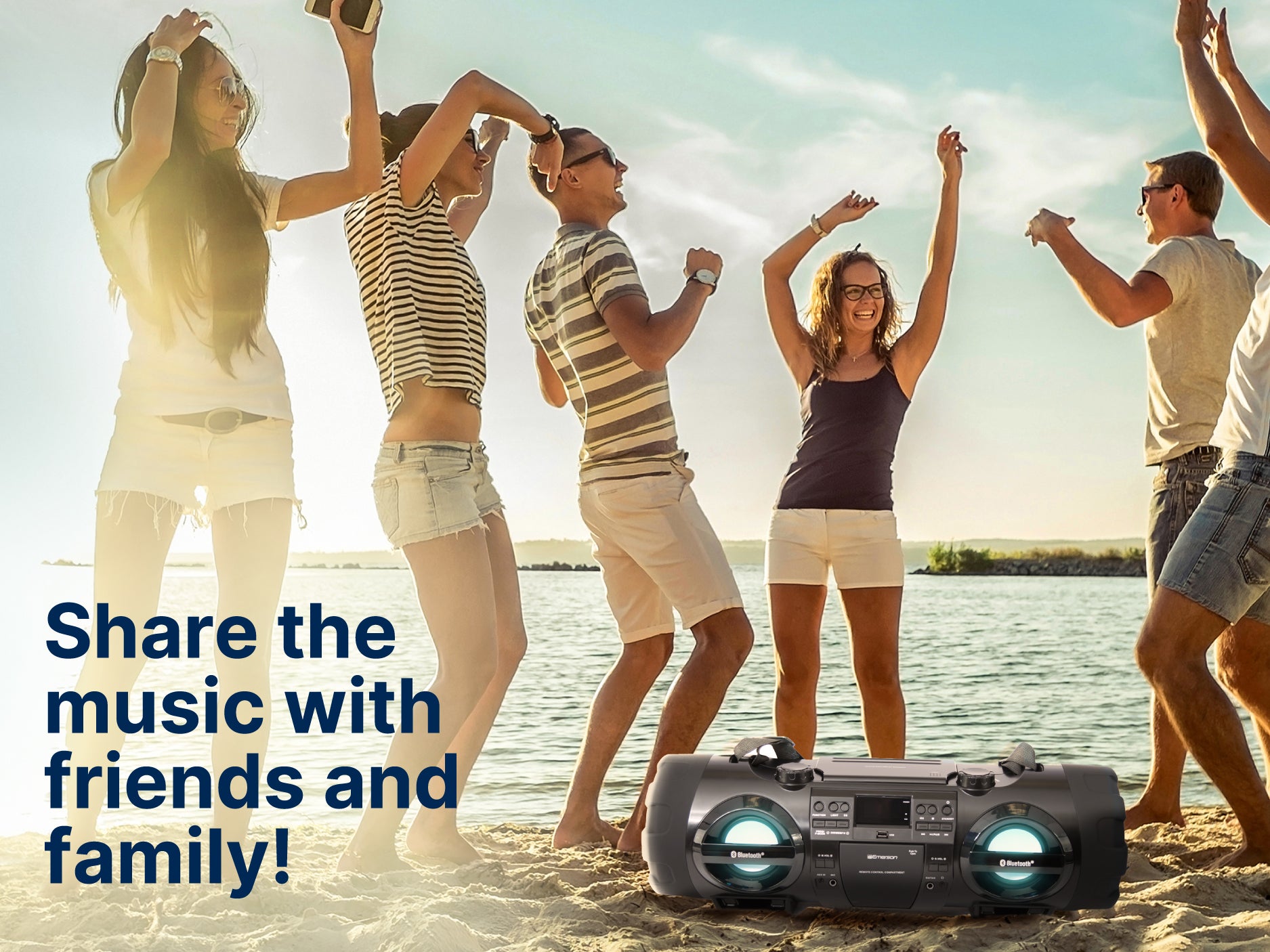 Dual Subwoofer Bluetooth® Boombox