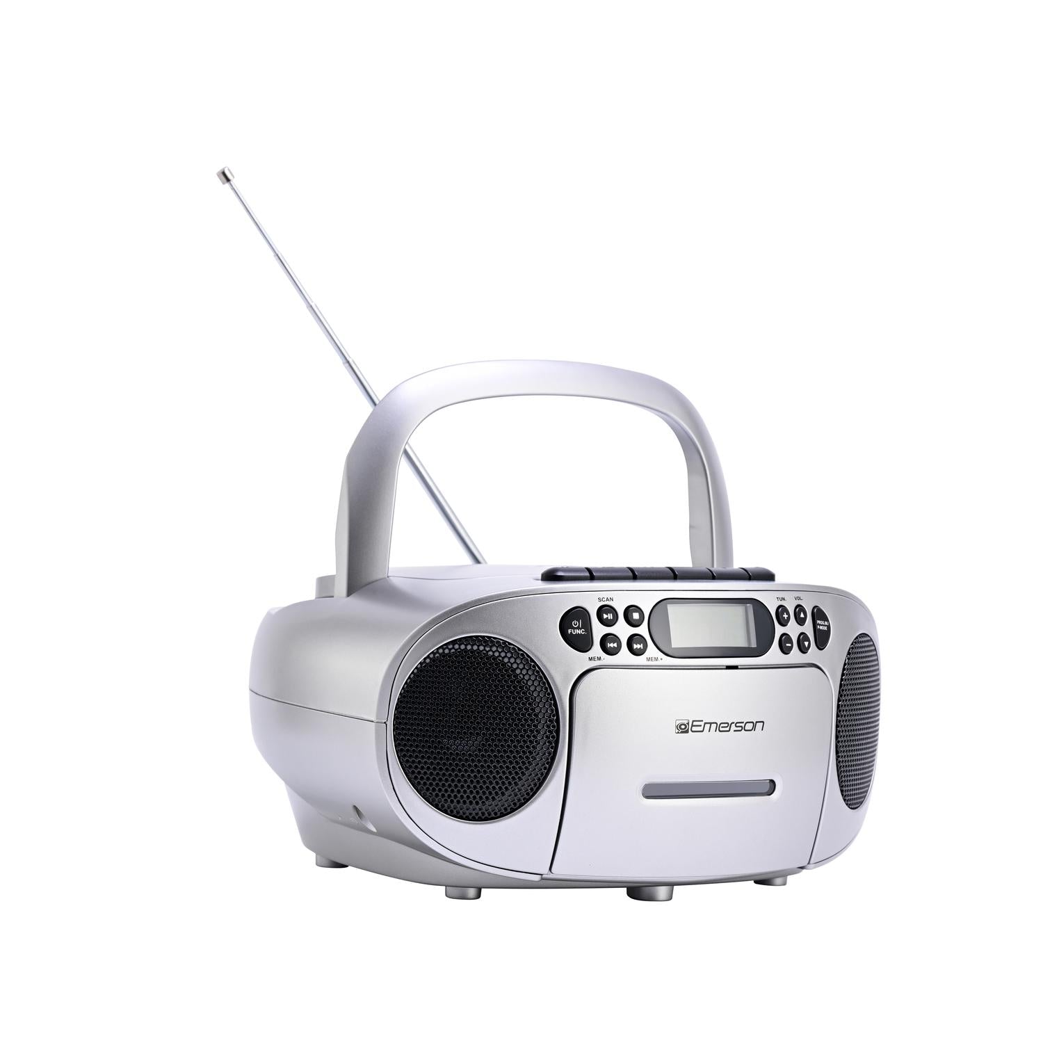 Portable CD / Cassette Boombox with AM/FM Radio