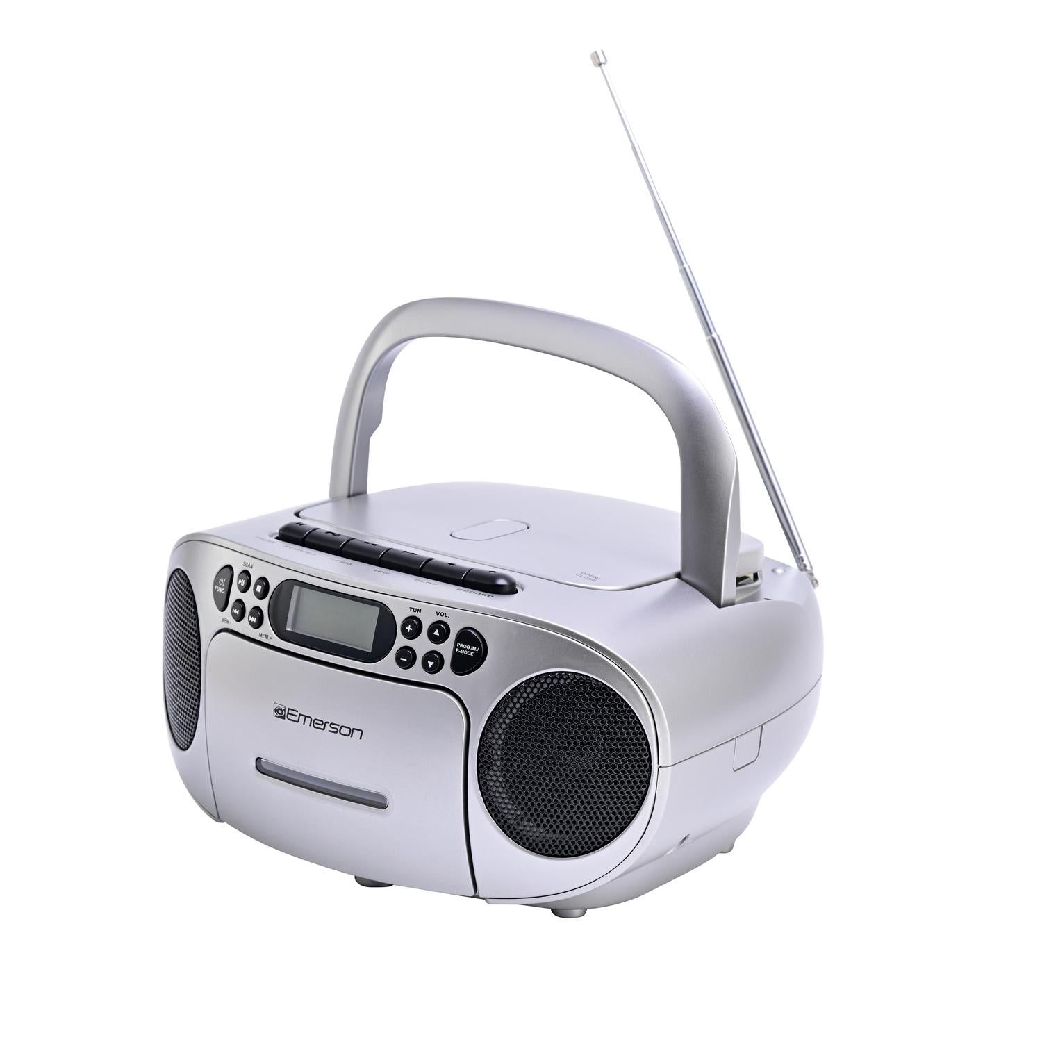 Portable CD / Cassette Boombox with AM/FM Radio