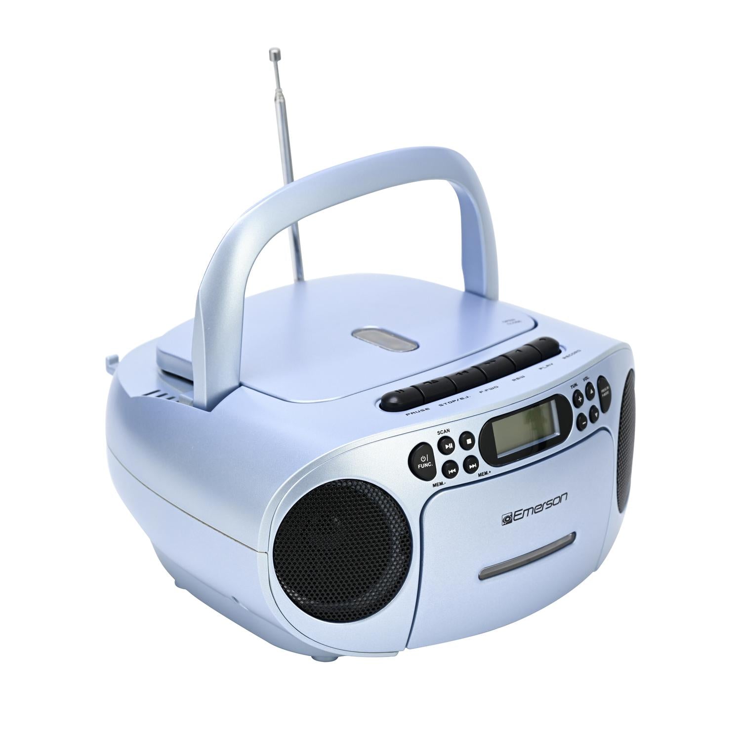 Portable CD / Cassette Boombox with AM/FM Radio