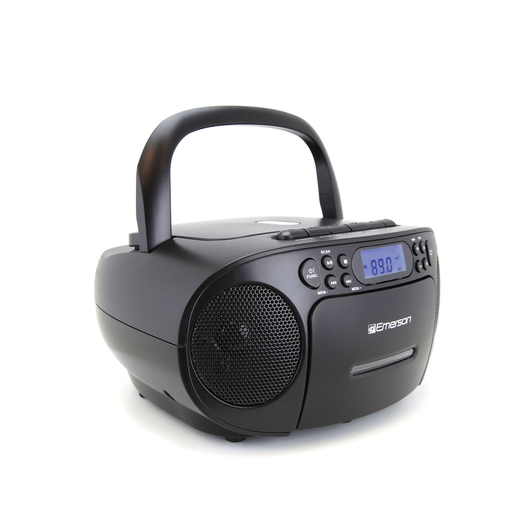 Portable CD / Cassette Player with AM/FM Stereo – EMERSONAUDIO