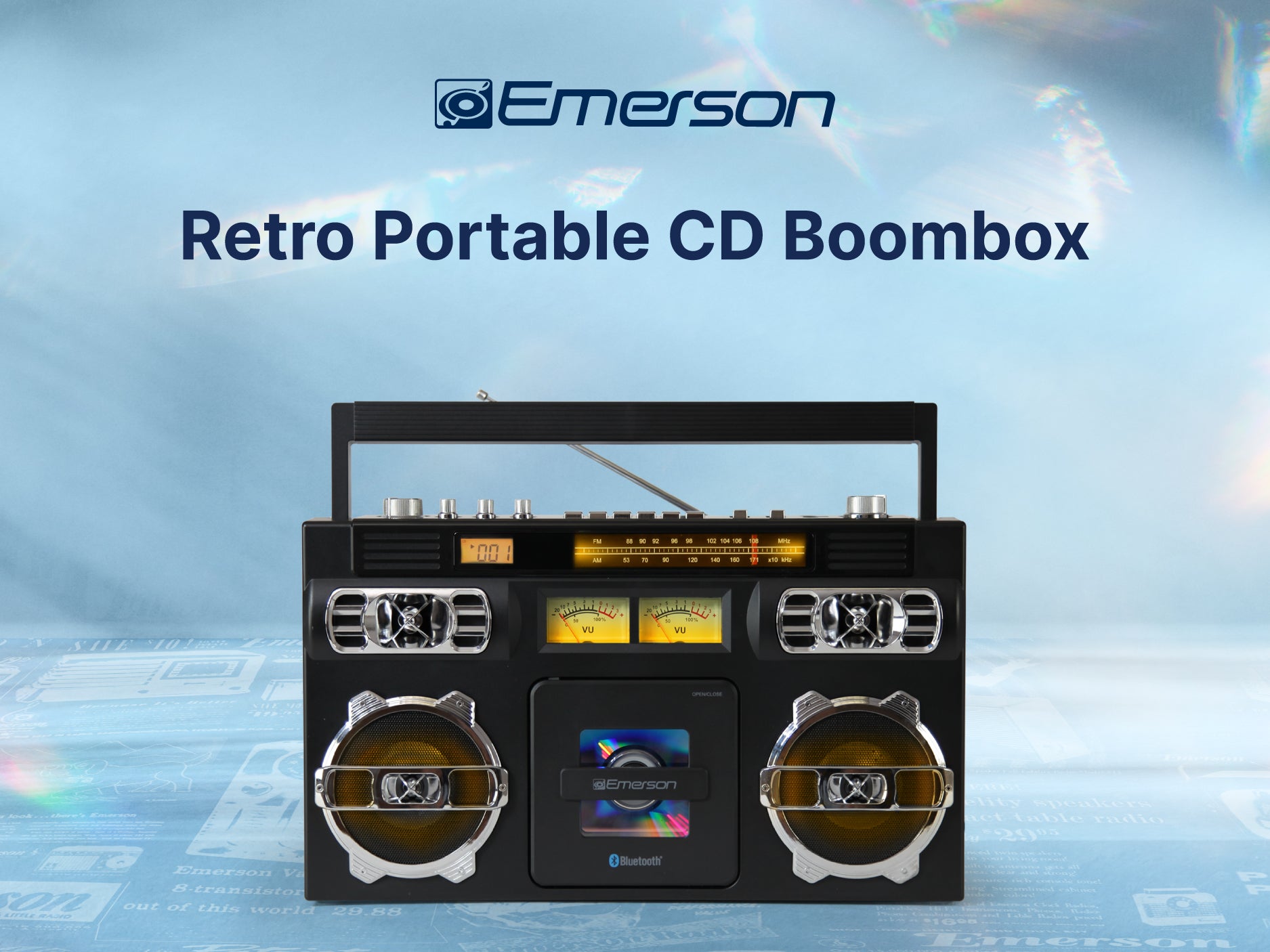 Retro Portable CD Boombox