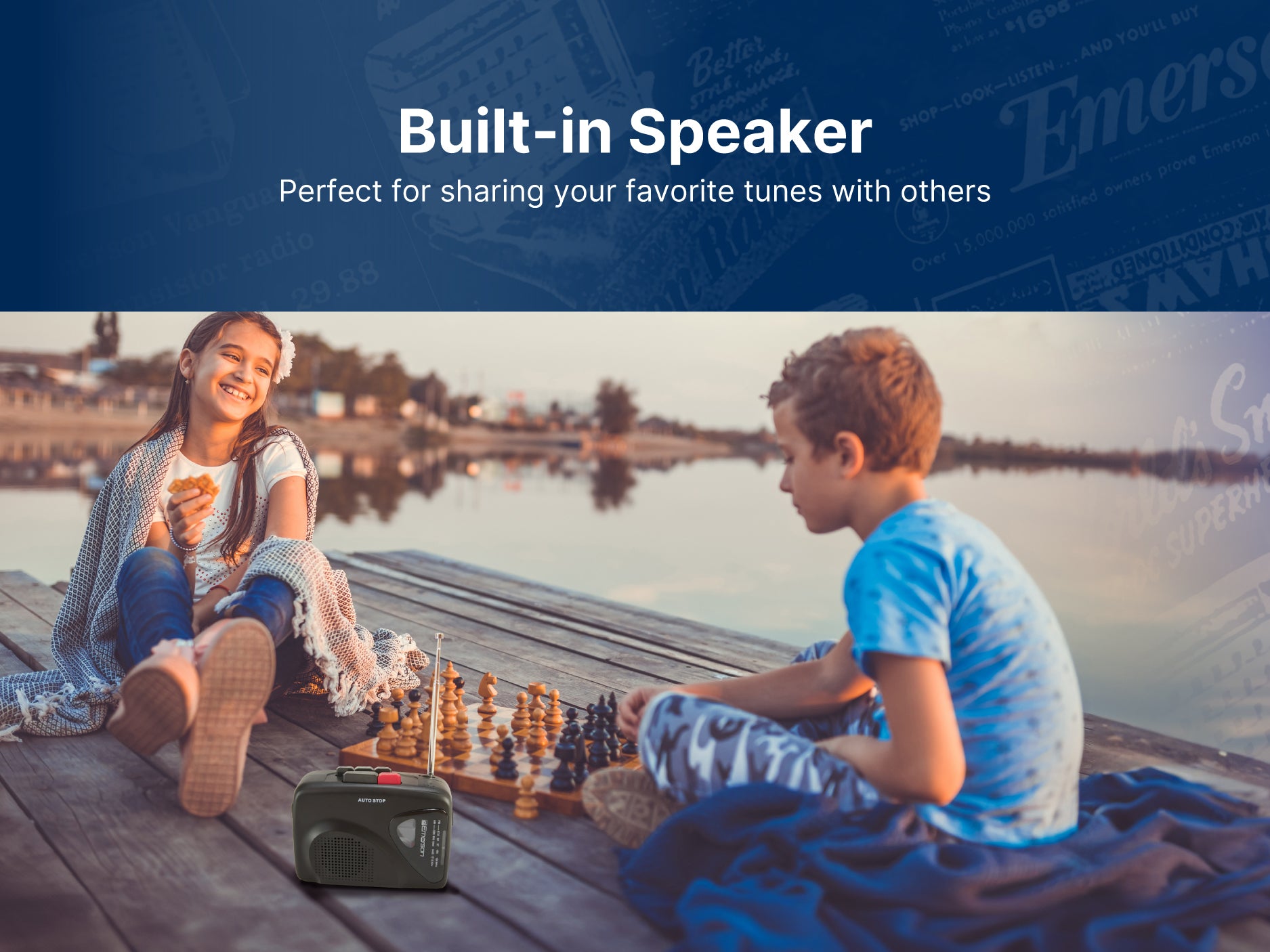 Portable Cassette Player & Recorder with AM/FM Radio