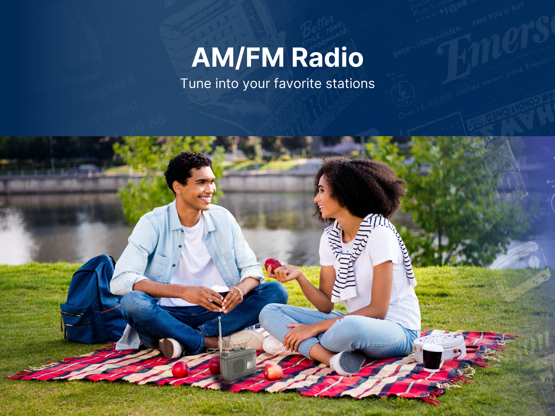 Portable Cassette Player with AM/FM Radio & Bluetooth® Out