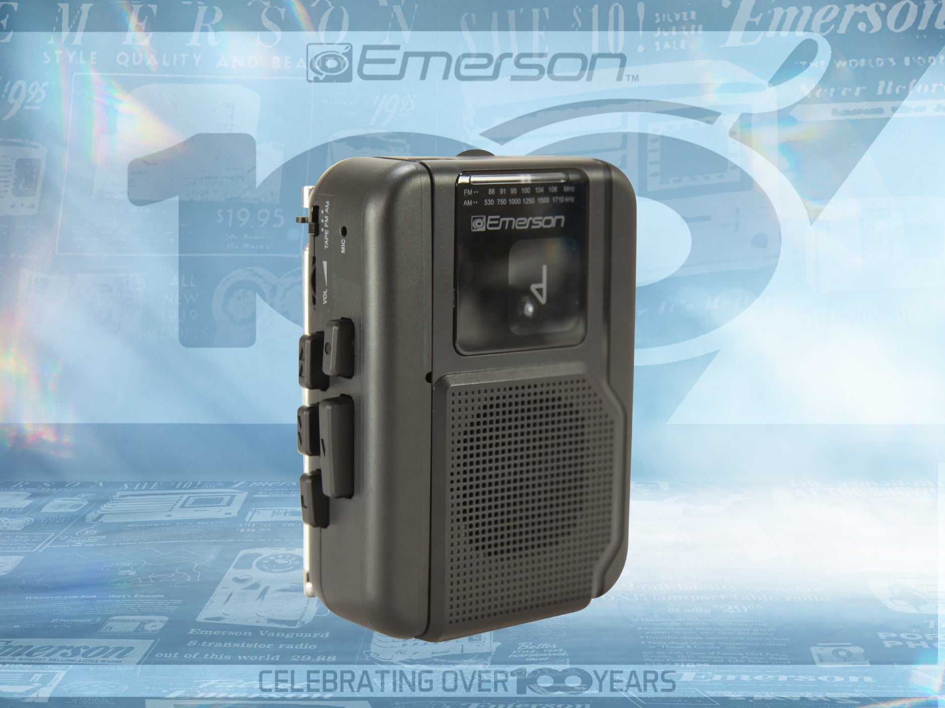 Portable Cassette Player with AM/FM Radio & Bluetooth® Out
