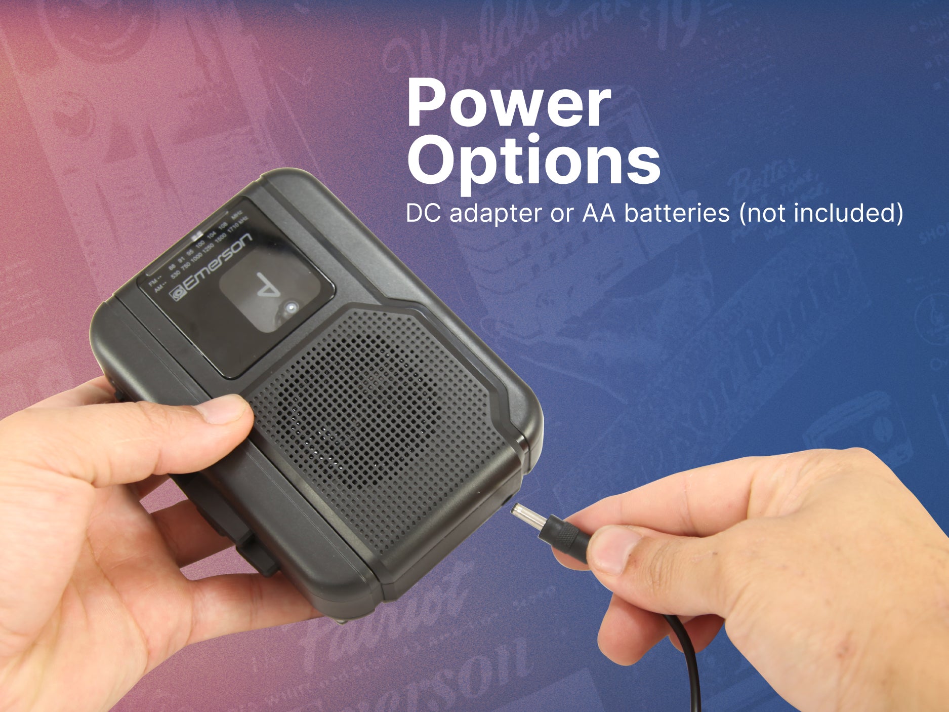Portable Cassette Player with AM/FM Radio & Bluetooth® Out