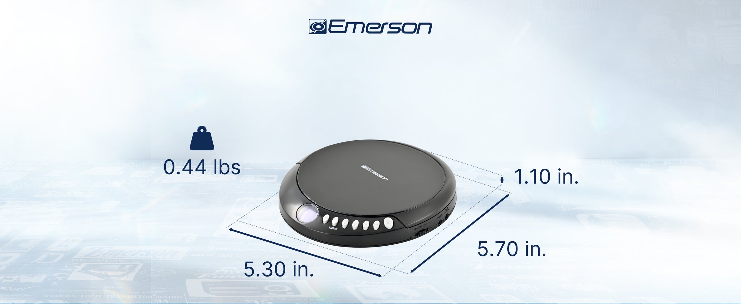 Portable Bluetooth® CD Player with FM Radio and AudioStream™