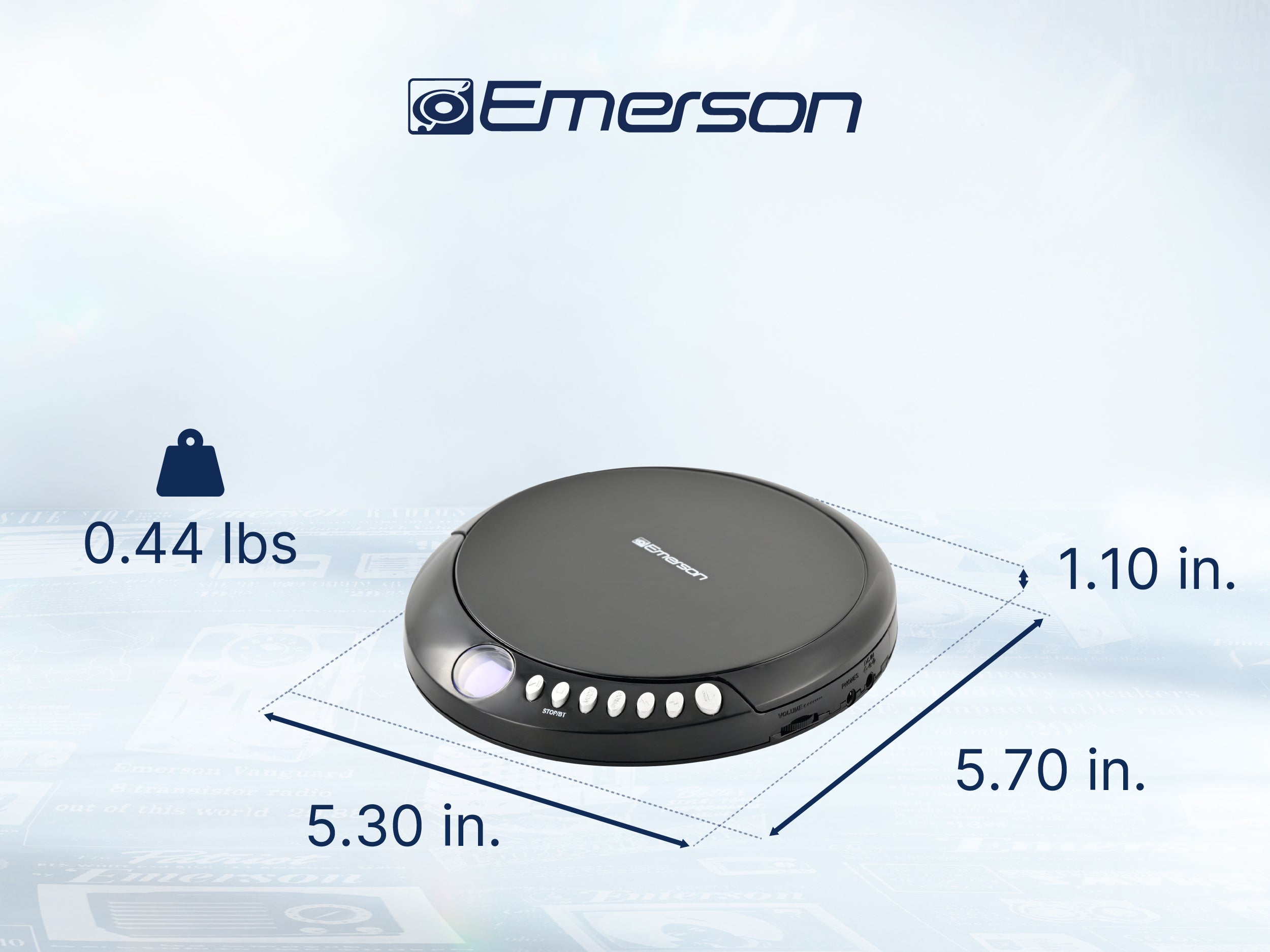 Portable Bluetooth® CD Player with FM Radio and AudioStream™