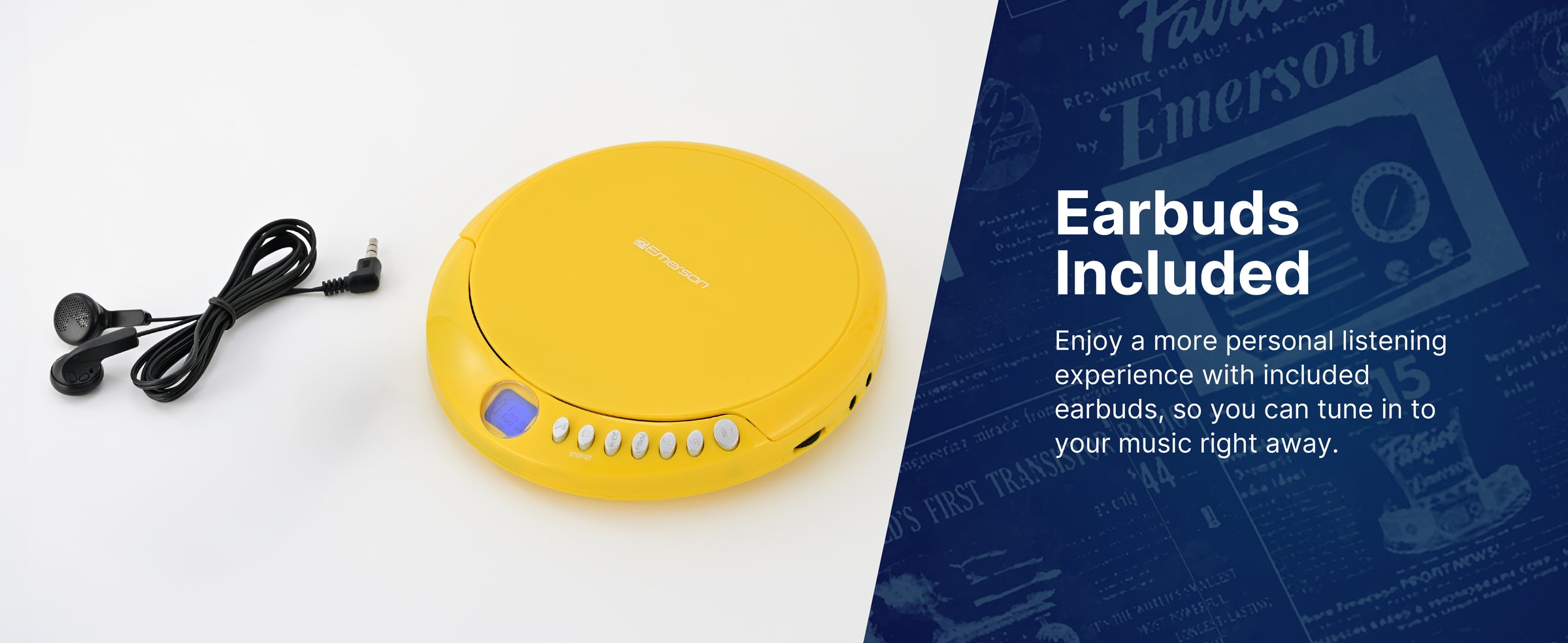Portable Bluetooth® CD Player with FM Radio and AudioStream™