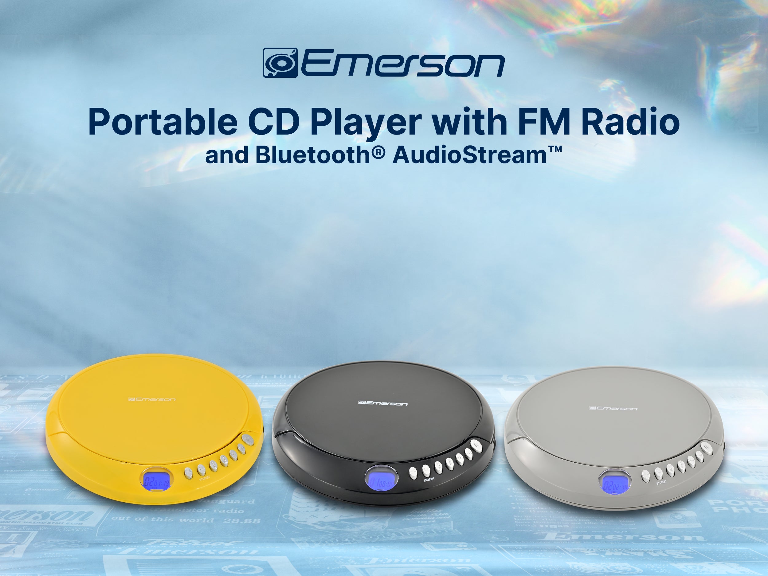 Portable Bluetooth® CD Player with FM Radio and AudioStream™