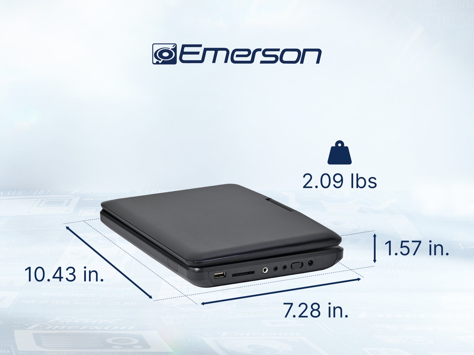 10.1" DVD Player 
with Built-in Speaker