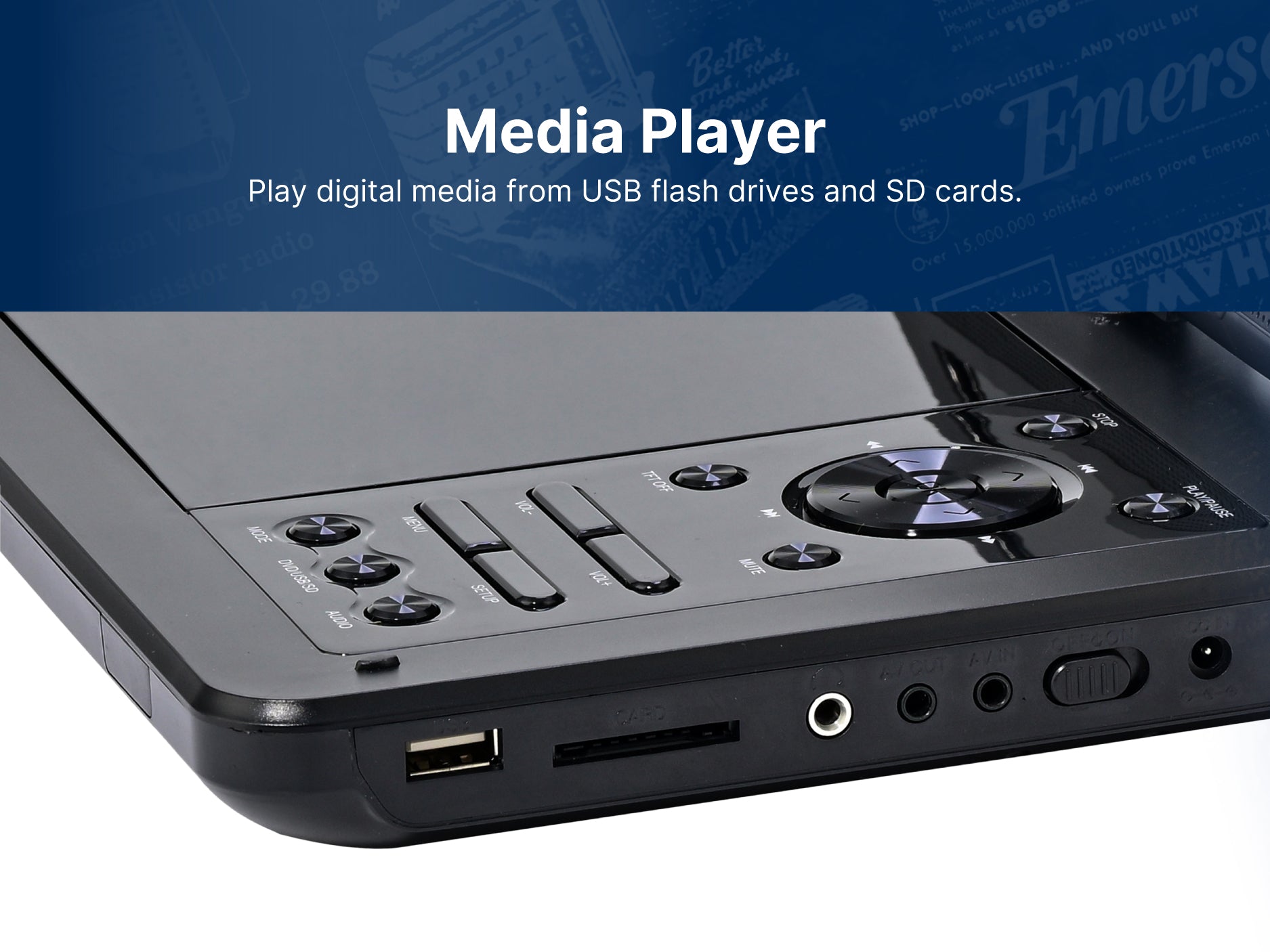 10.1" DVD Player 
with Built-in Speaker