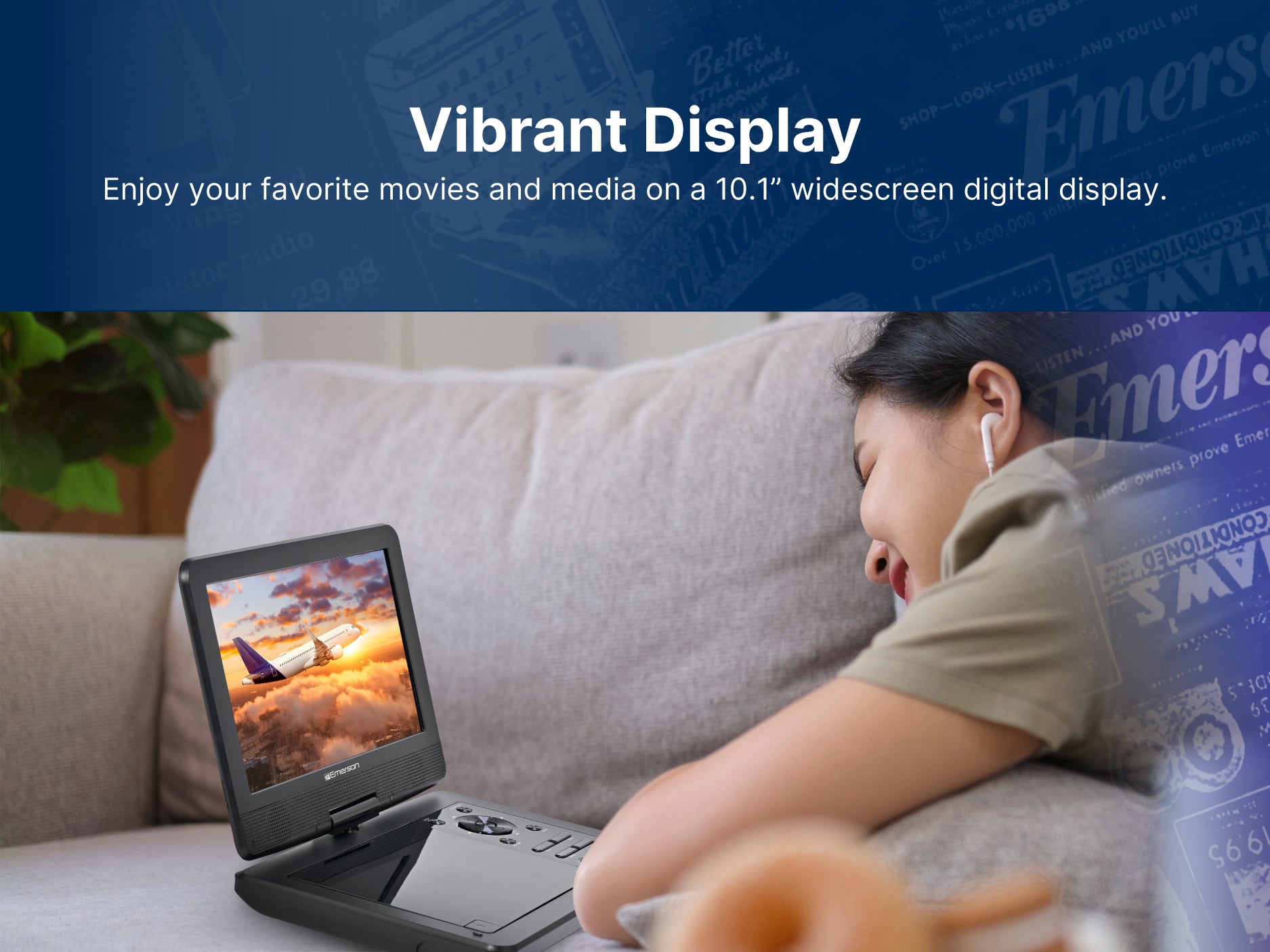 10.1" DVD Player 
with Built-in Speaker