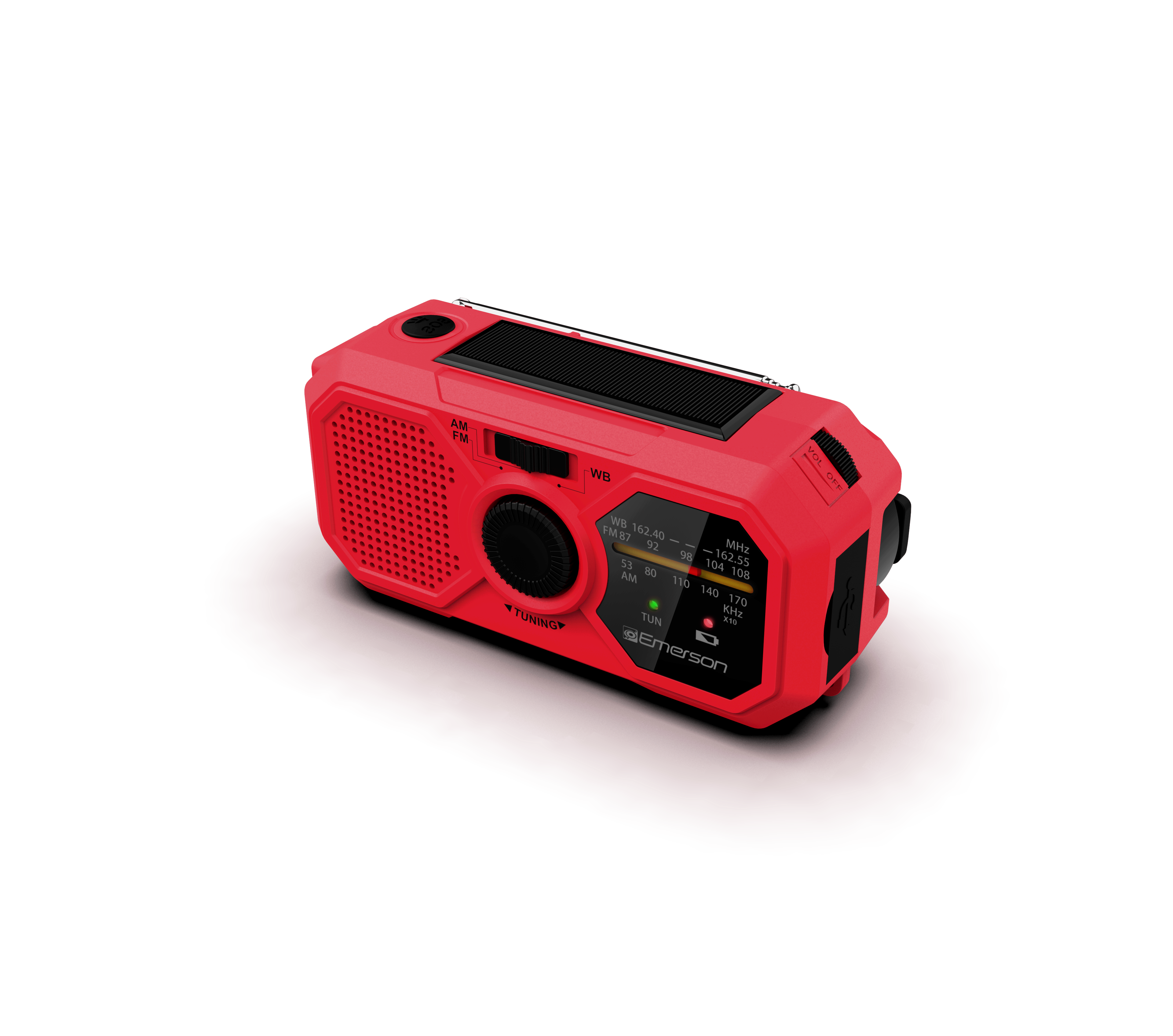 Emergency AM/FM Radio 
with Weather Band and Power Bank