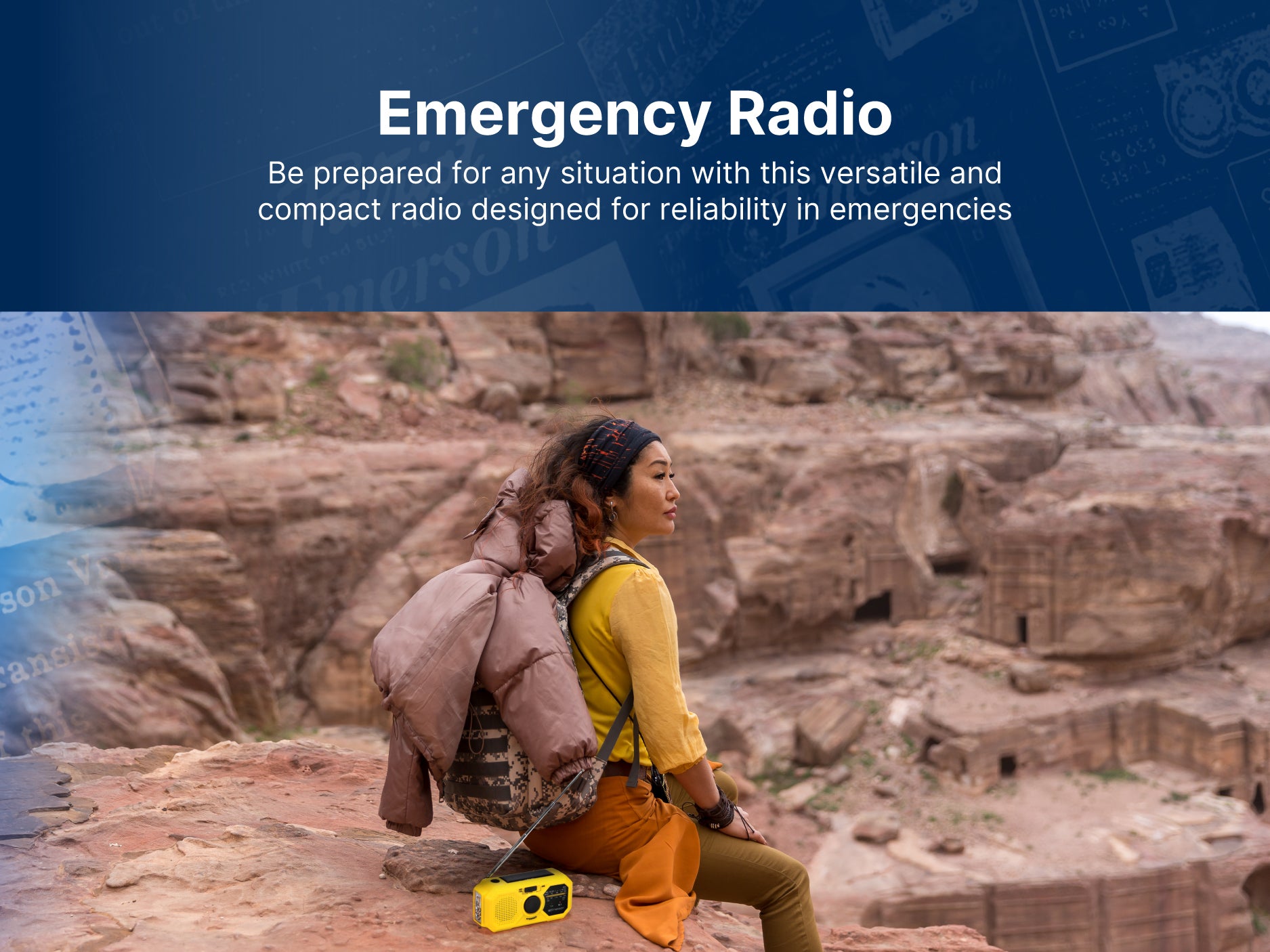Emergency AM/FM Radio 
with Weather Band and Power Bank