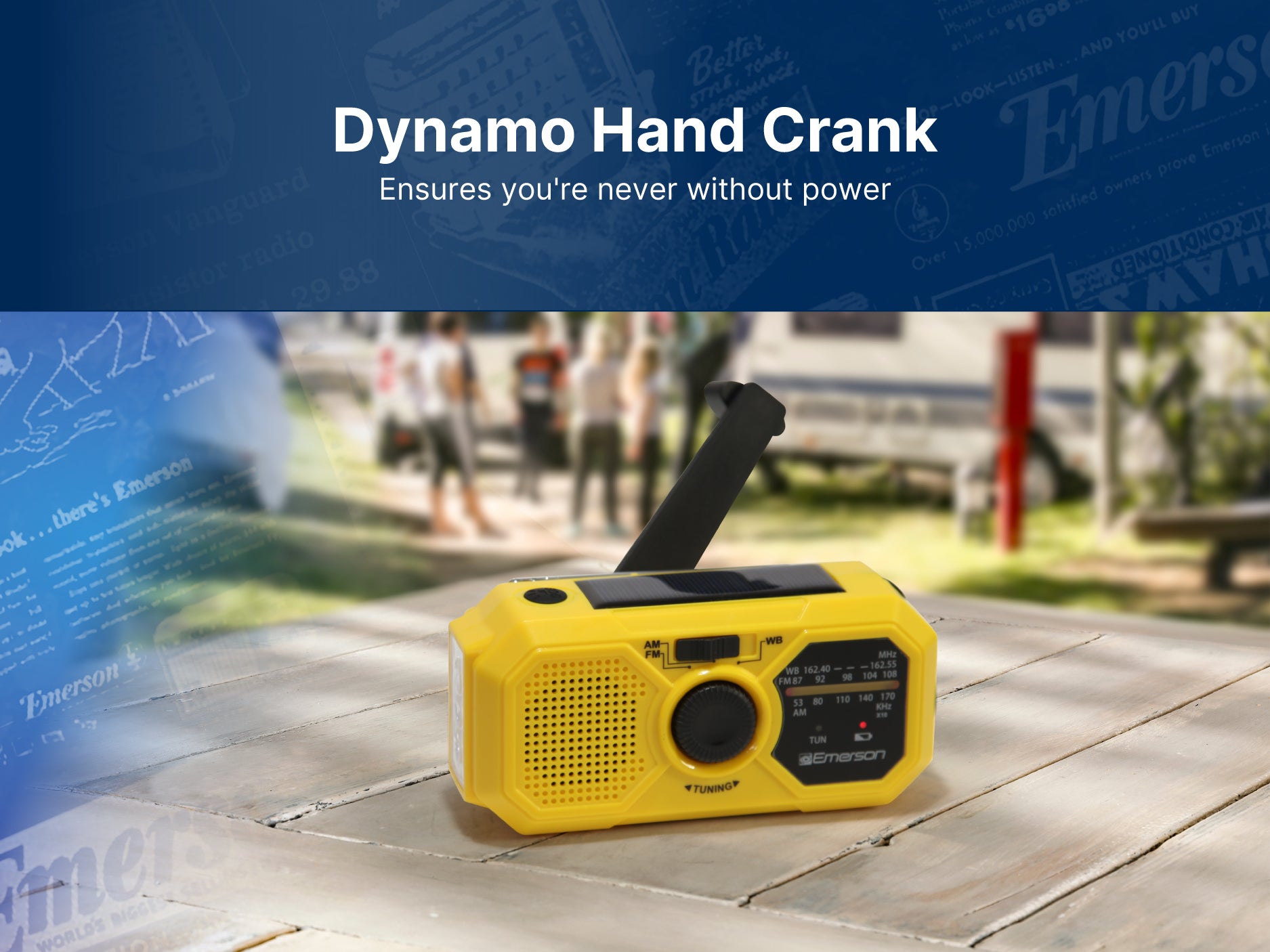 Emergency AM/FM Radio 
with Weather Band and Power Bank