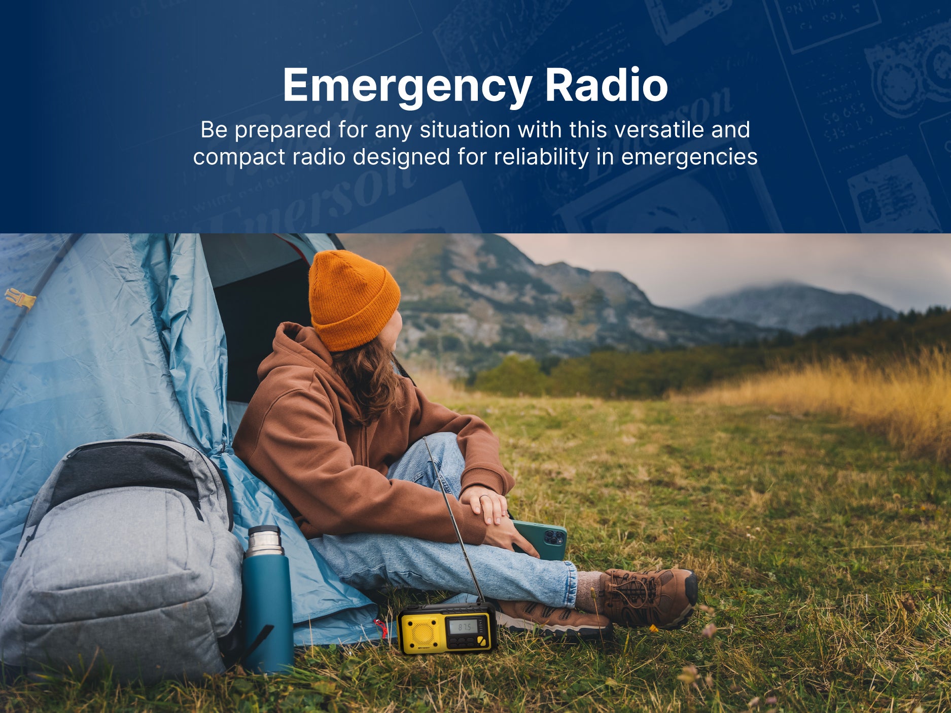 Emergency AM/FM Radio 
with Weather Band and Power Bank